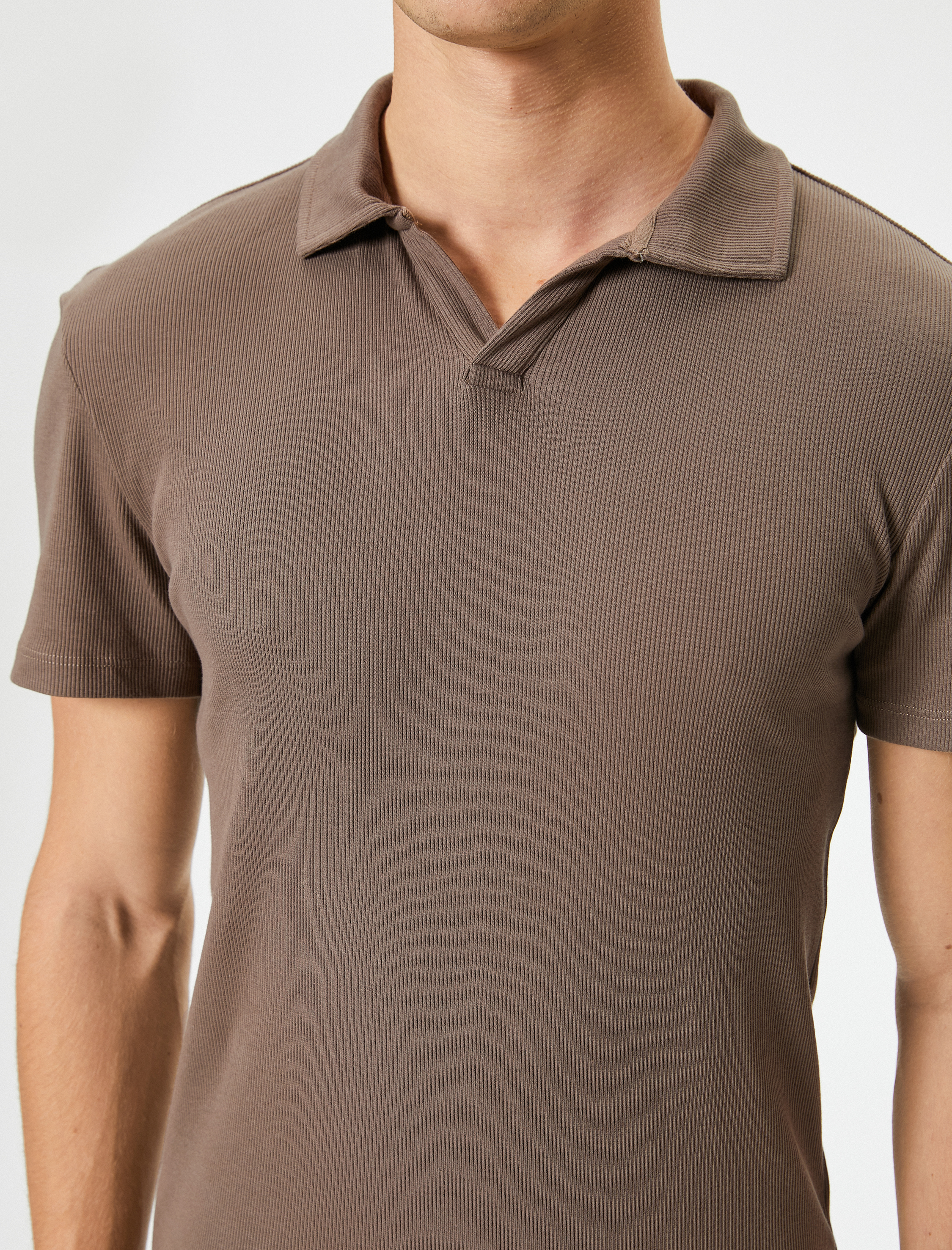   Polo Yaka Tişört Slim Fit Kısa Kollu Pamuklu