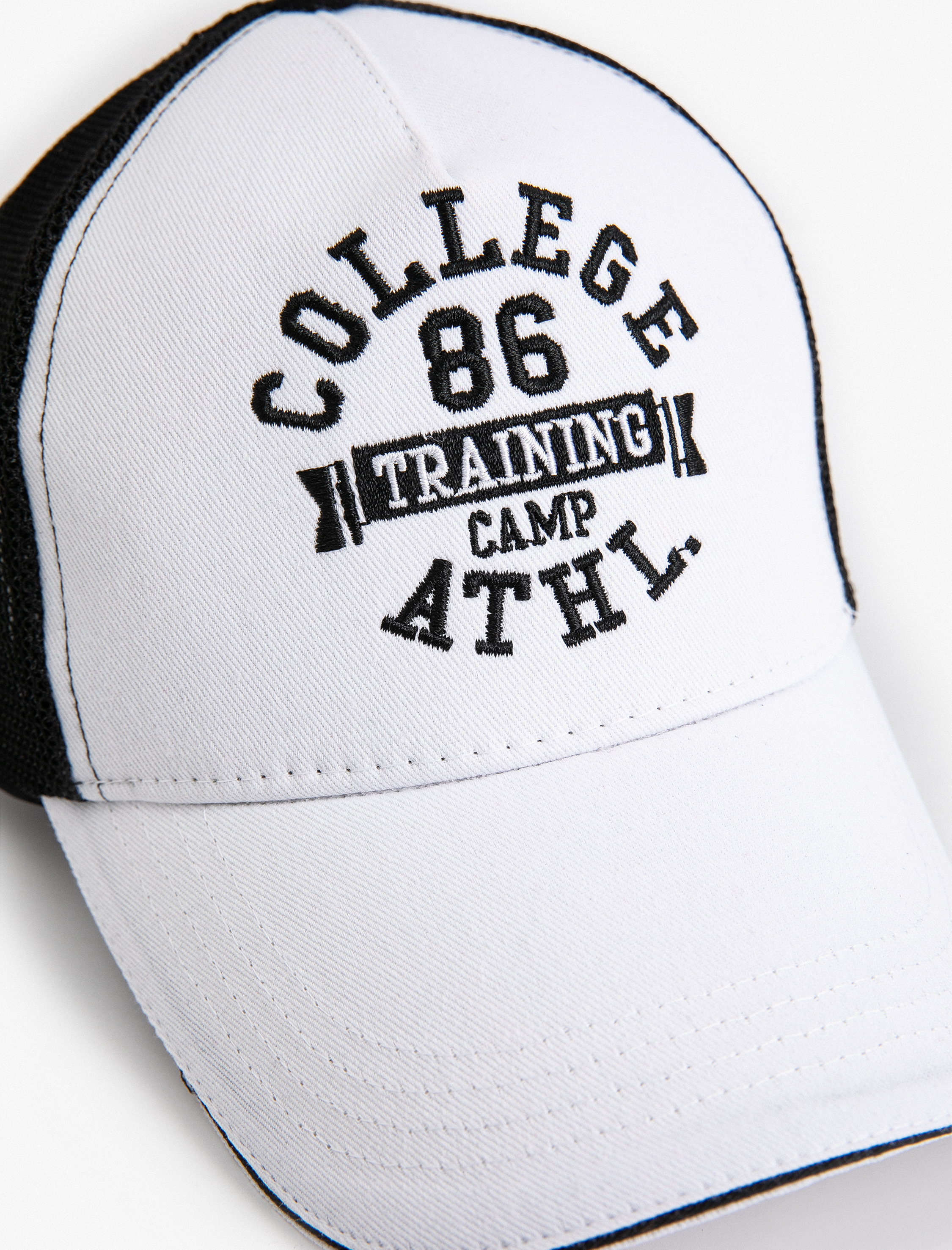  Erkek Kep Şapka Slogan İşlemeli File Detaylı Pamuklu