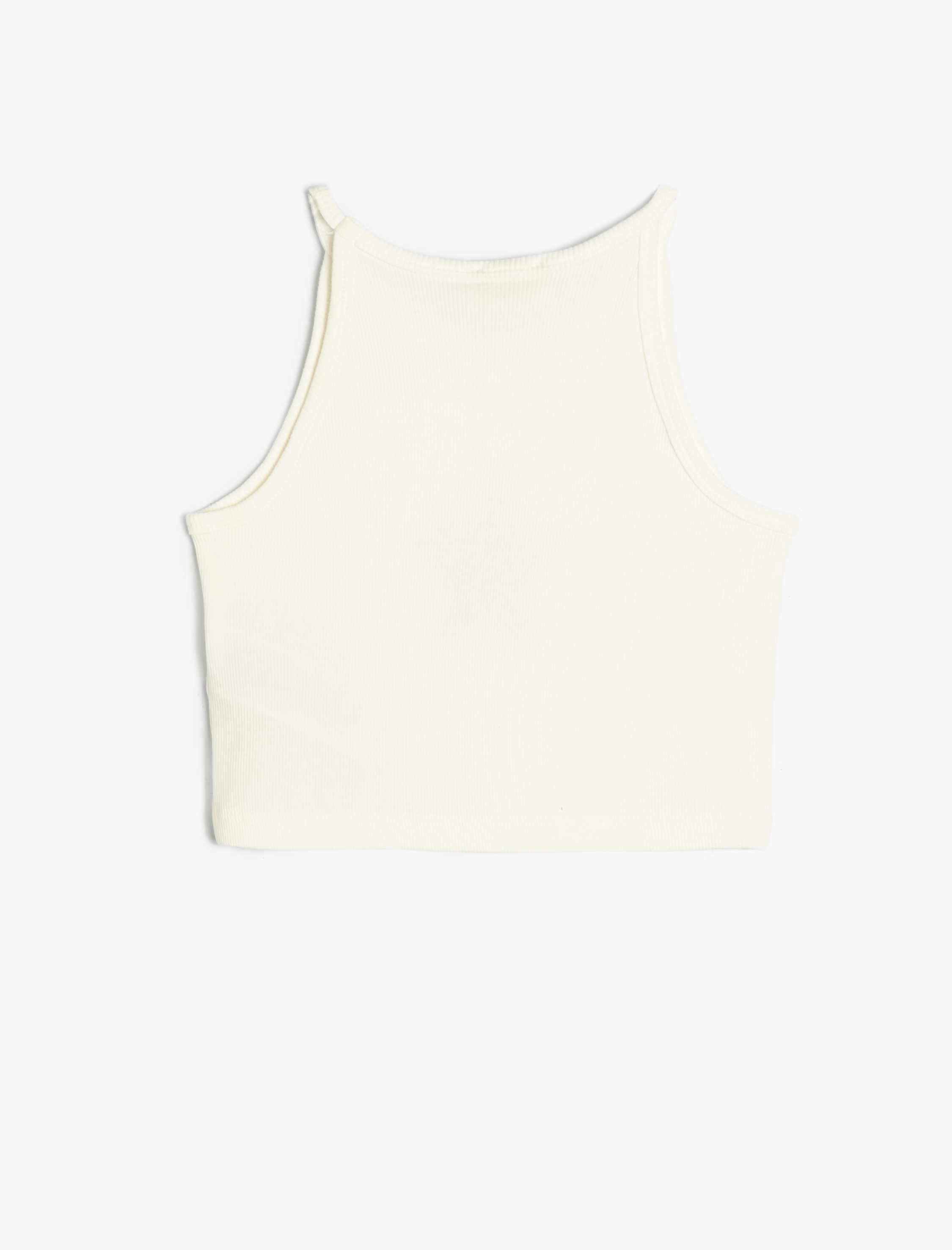 Kız Çocuk Crop Atlet Halter Yaka Yıldız Baskılı Pamuklu