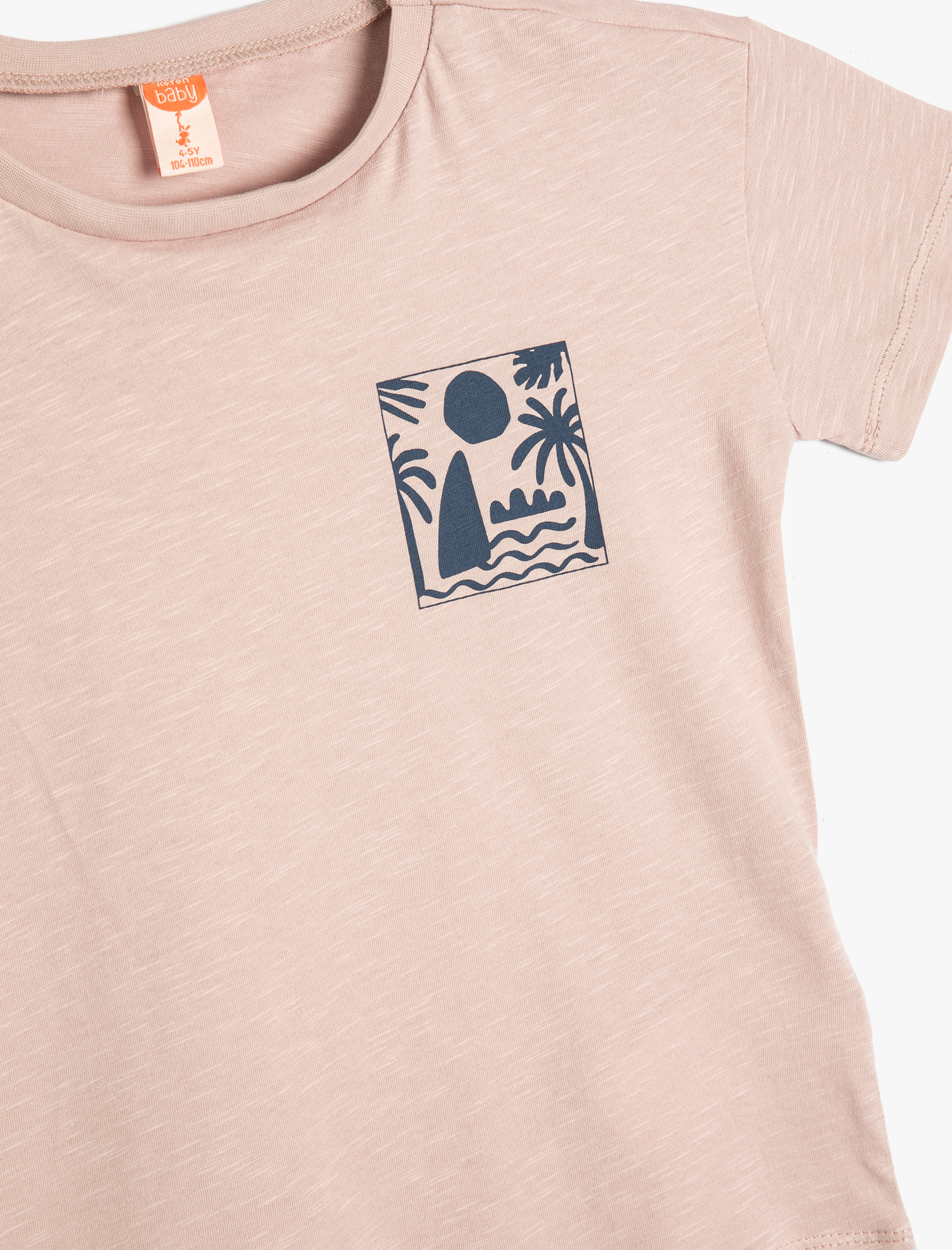  Erkek Bebek Tişört Yaz Baskılı Kısa Kollu Bisiklet Yaka Pamuklu