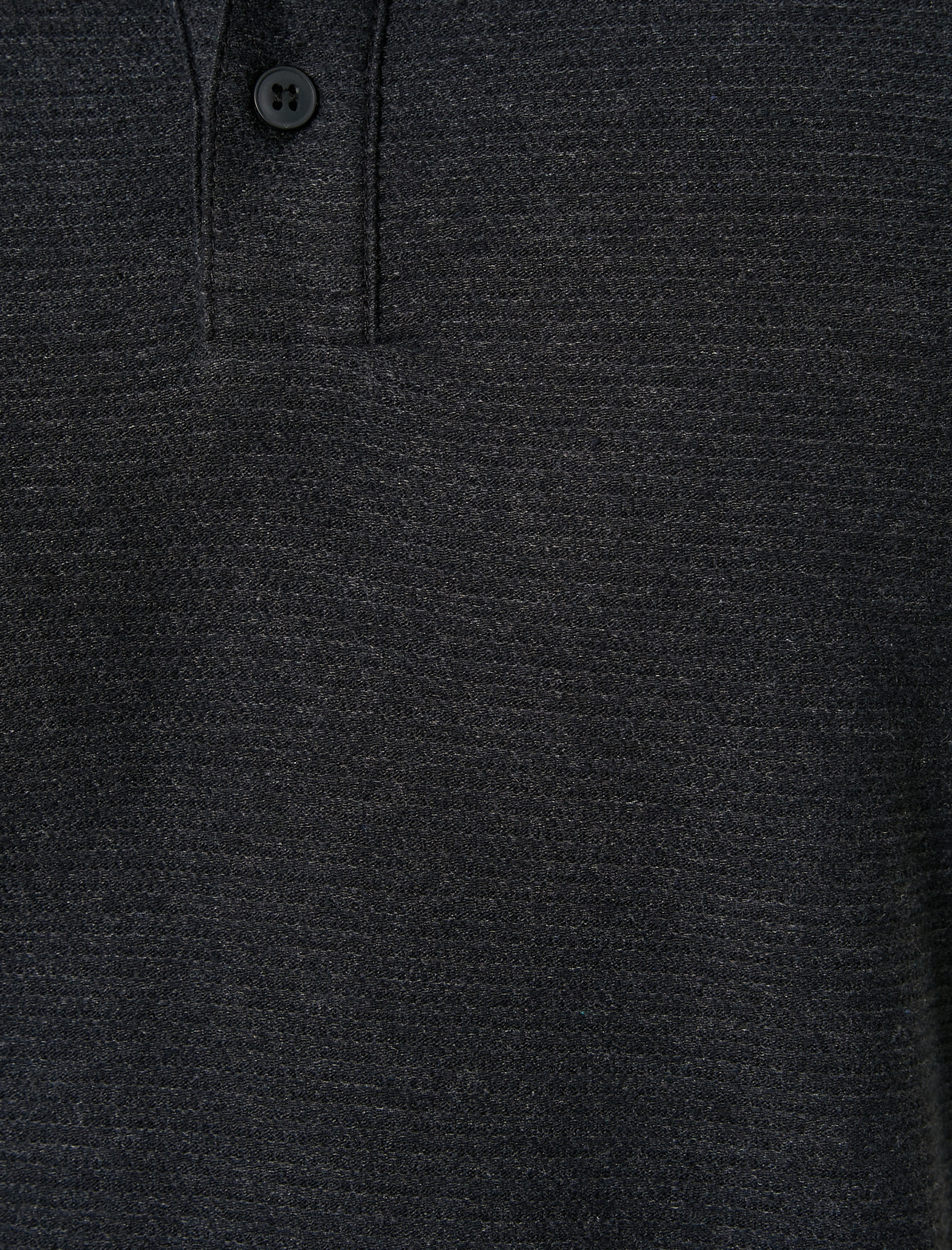 Polo Yaka İnce Triko Tişört Kısa Kollu Düğmeli Slim Fit