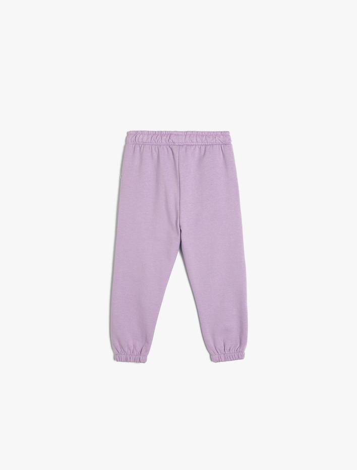 Kız Bebek Basic Jogger Eşofman Altı Beli Lastikli Pamuklu Şardonlu