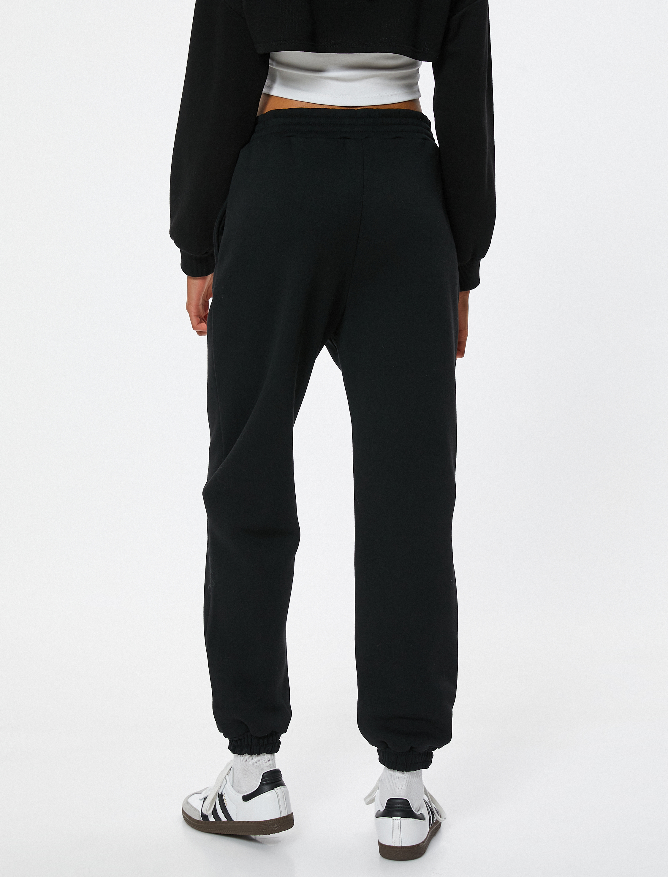   Şardonlu Rahat Kesim Jogger Eşofman Altı Lastikli Cepli