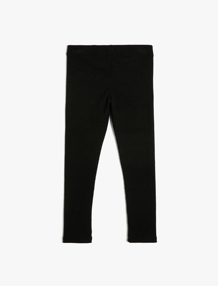 Kız Çocuk Ribanalı Beli Lastikli Basic Tayt