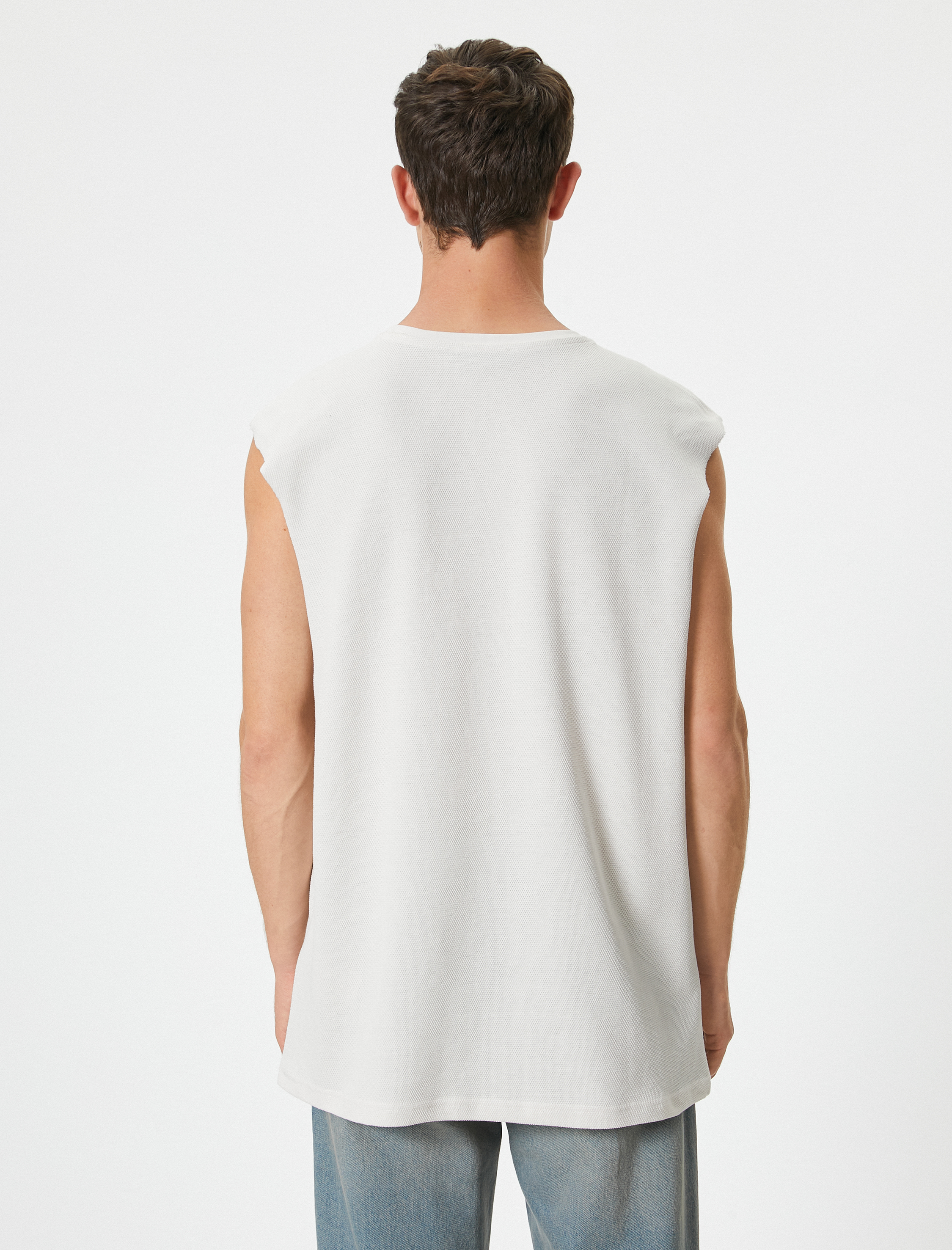   Kolsuz Tişört Basic Slogan Baskılı Bisiklet Yaka Pamuklu