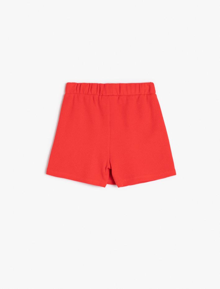 Kız Çocuk Basic Mini Şort Etek Kruvaze Beli Lastikli Pamuklu