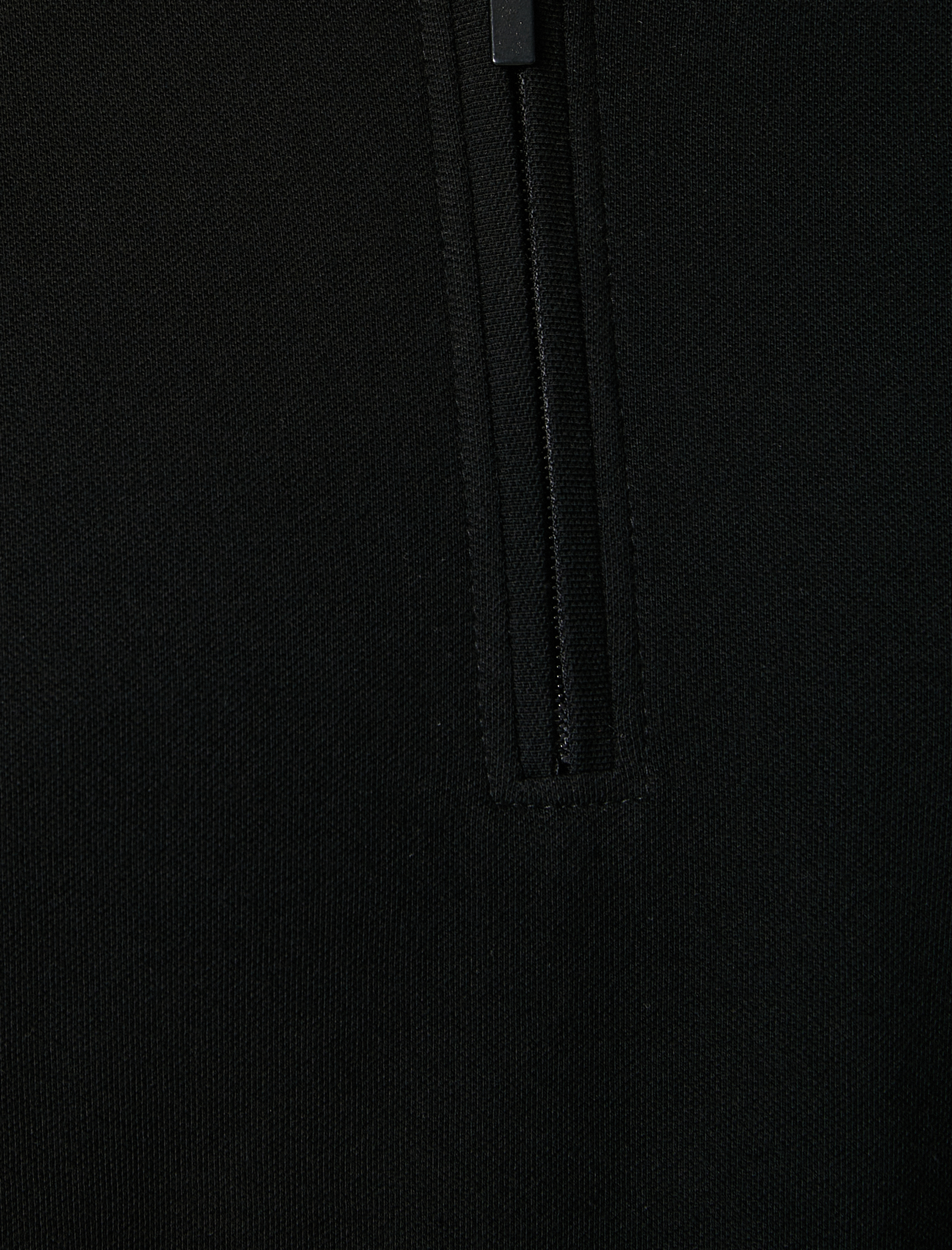   Hakim Yaka Tişört Yarım Fermuarlı Slim Fit Kısa Kollu