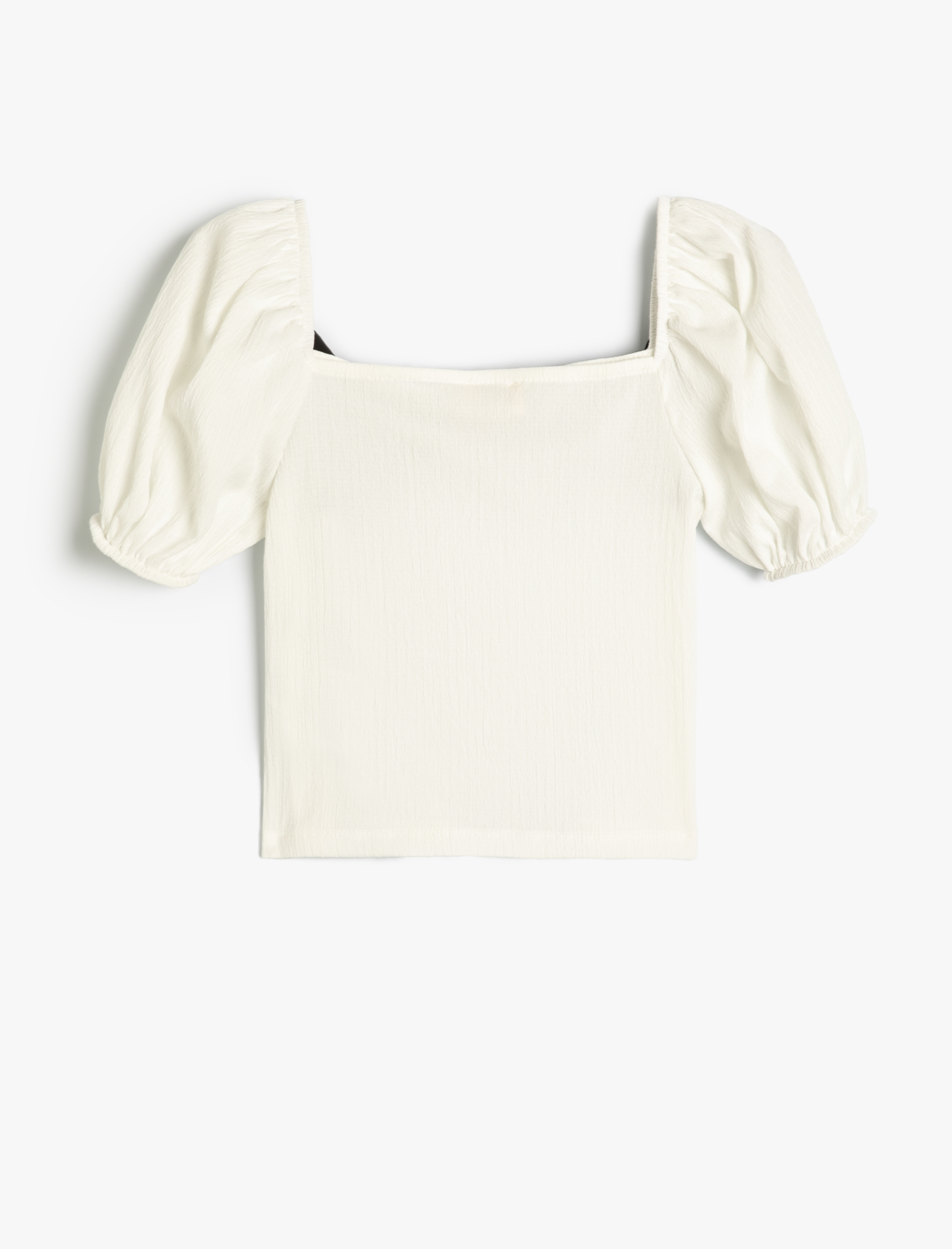  Kız Çocuk Tişört Fiyonk Detaylı Balon Kollu