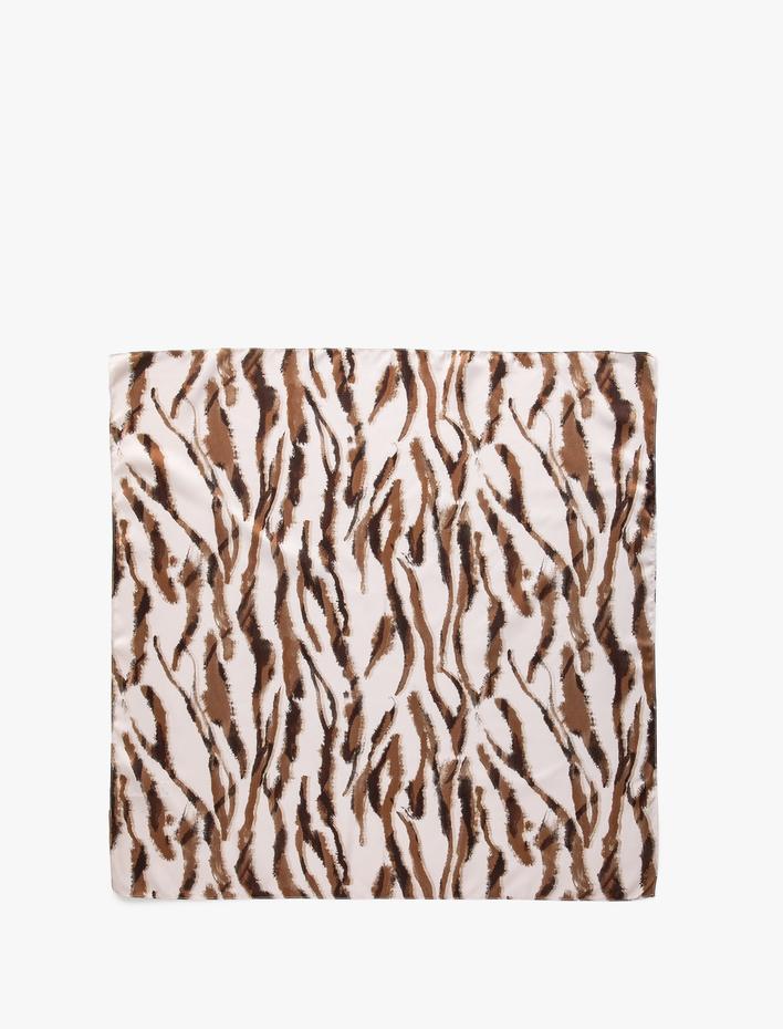 Kadın Fular Kare Soyut Desenli