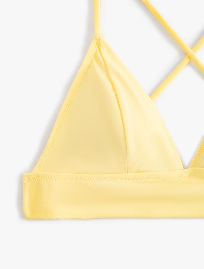  Üçgen Bikini Üstü Basic Arkası Çapraz Bağlamalı