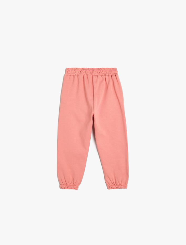 Kız Bebek Basic Jogger Eşofman Altı Beli Lastikli Pamuklu Şardonlu