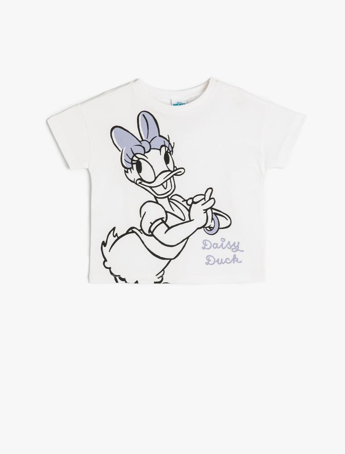 Kız Bebek Daisy Duck Tişört Kısa Kollu Lisanslı Baskılı Pamuklu