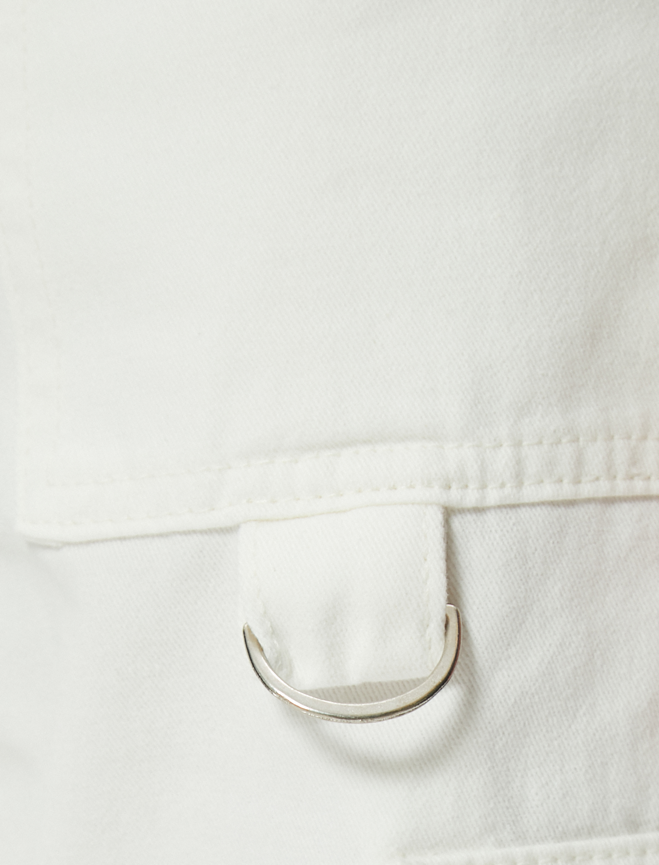   Kargo Kot Pantolon Düz Bol Paça Standart Bel - Eve Straight Jeans