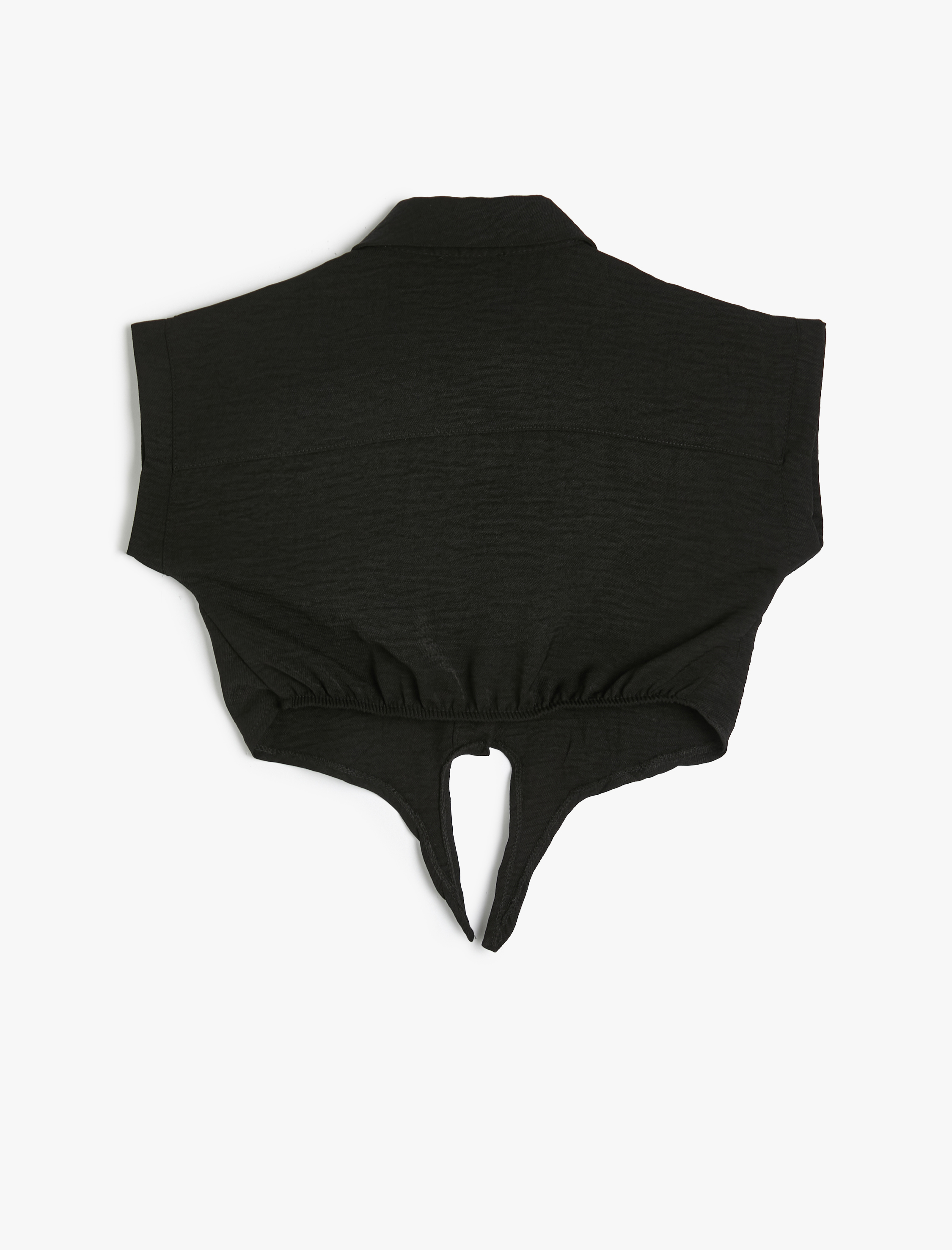  Kız Çocuk Gömlek Önden Bağlamalı Cepli