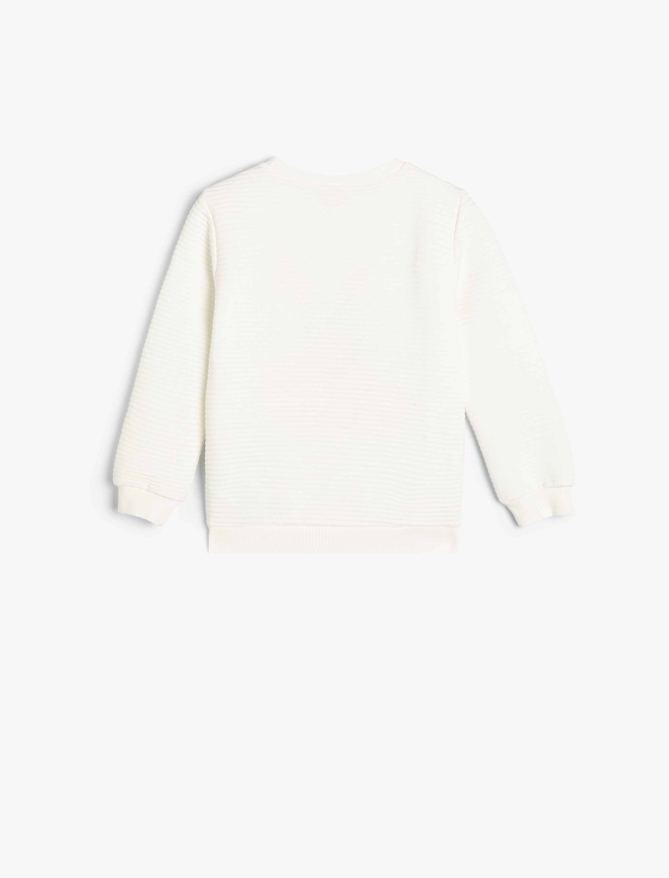  Kız Bebek Sweatshirt Tavşan Aplike Detaylı Pamuklu