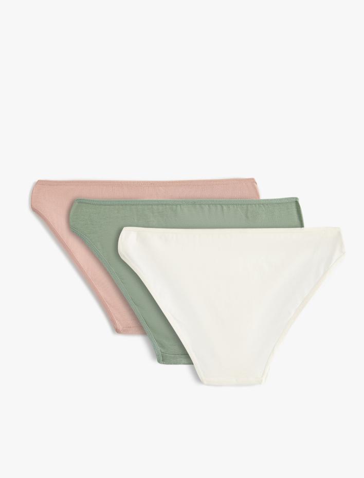  Pamuklu Brief Külot 3'lü Çok Renkli