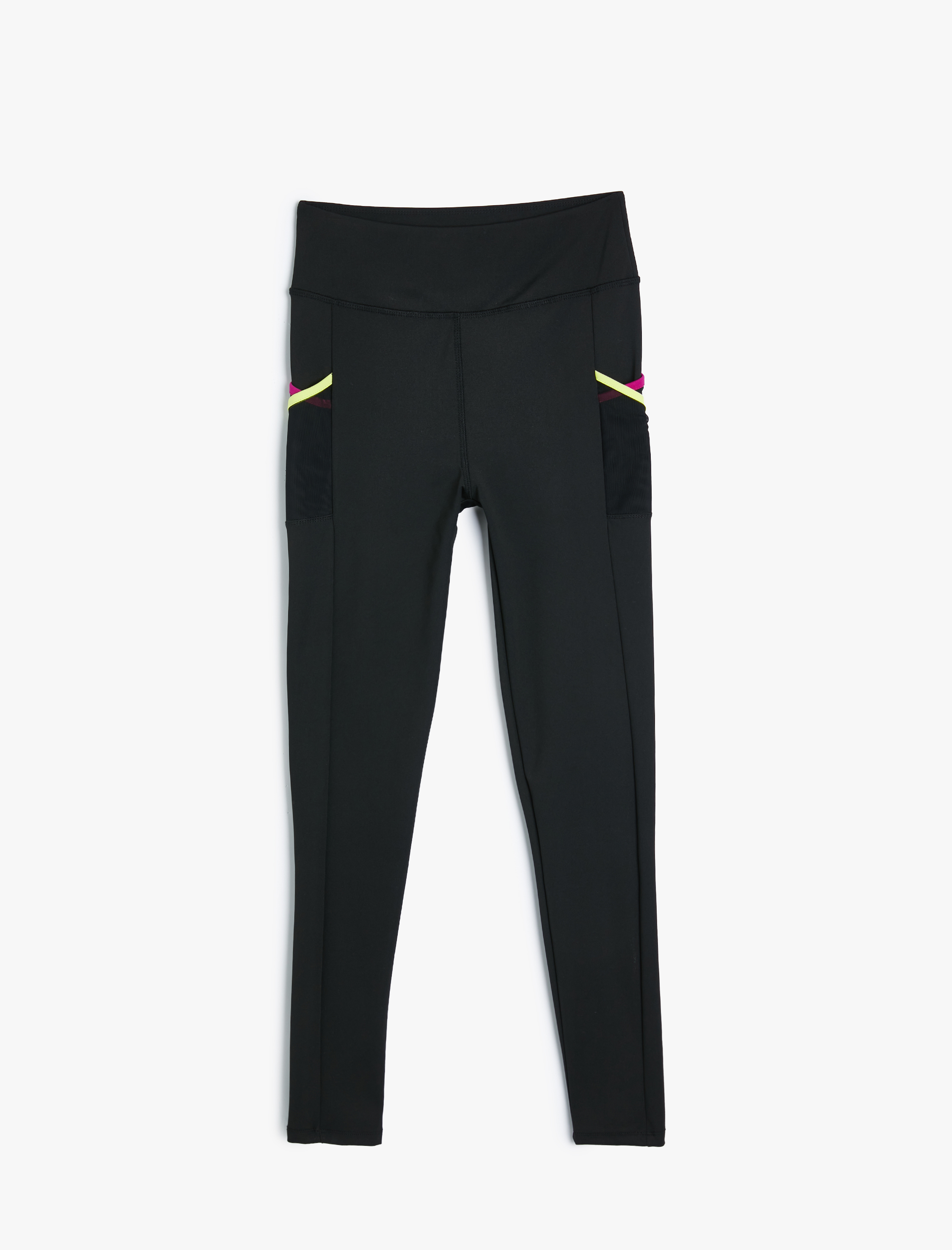 Koton Kadın Spor Tayt Yüksek Bel Biyeli Skinny Fit İnterlok -1