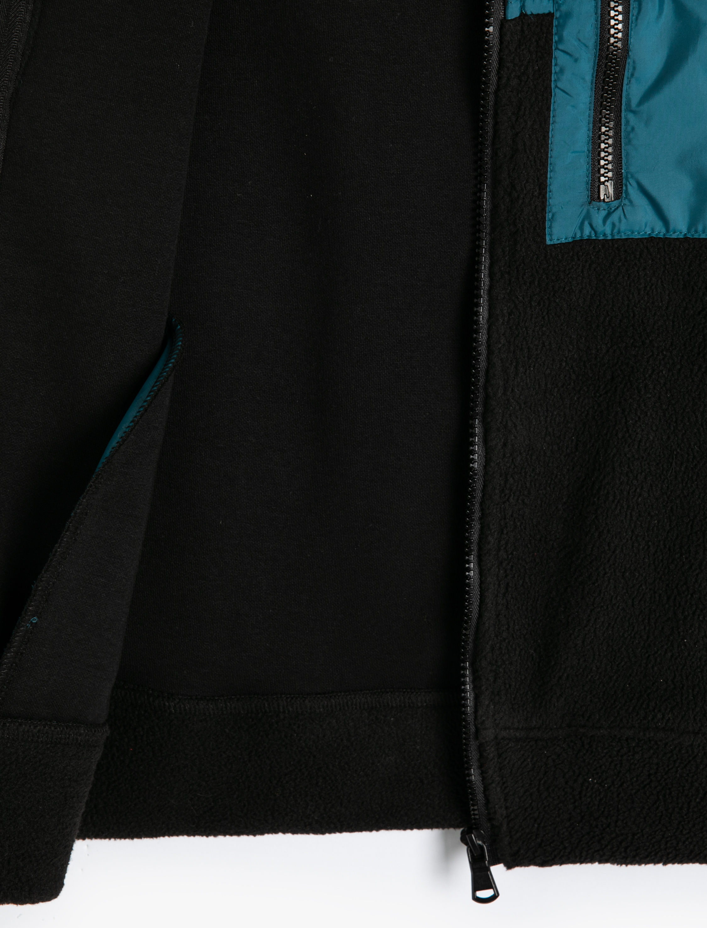  Erkek Çocuk Kapşonlu Polar Ceket Kolsuz Paraşüt Kumaş Detaylı