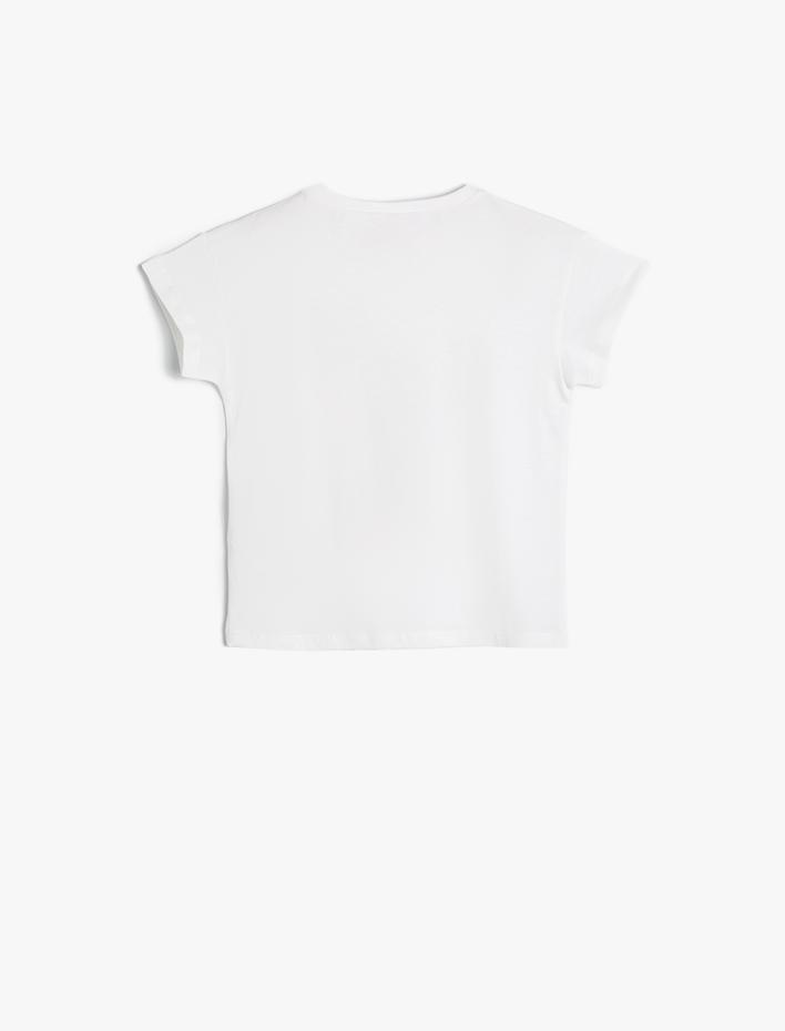 Kız Bebek Stitch Tişört Lisanslı Kısa Kollu Bisiklet Yaka Pamuklu