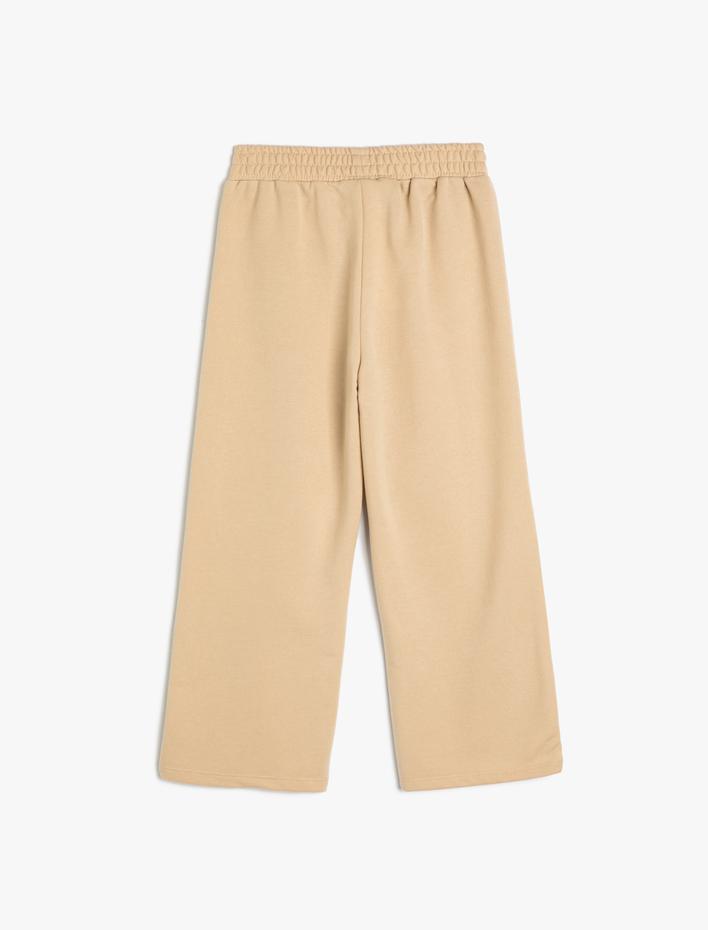 Kız Çocuk Basic Eşofman Altı Nervürlü Beli Lastikli