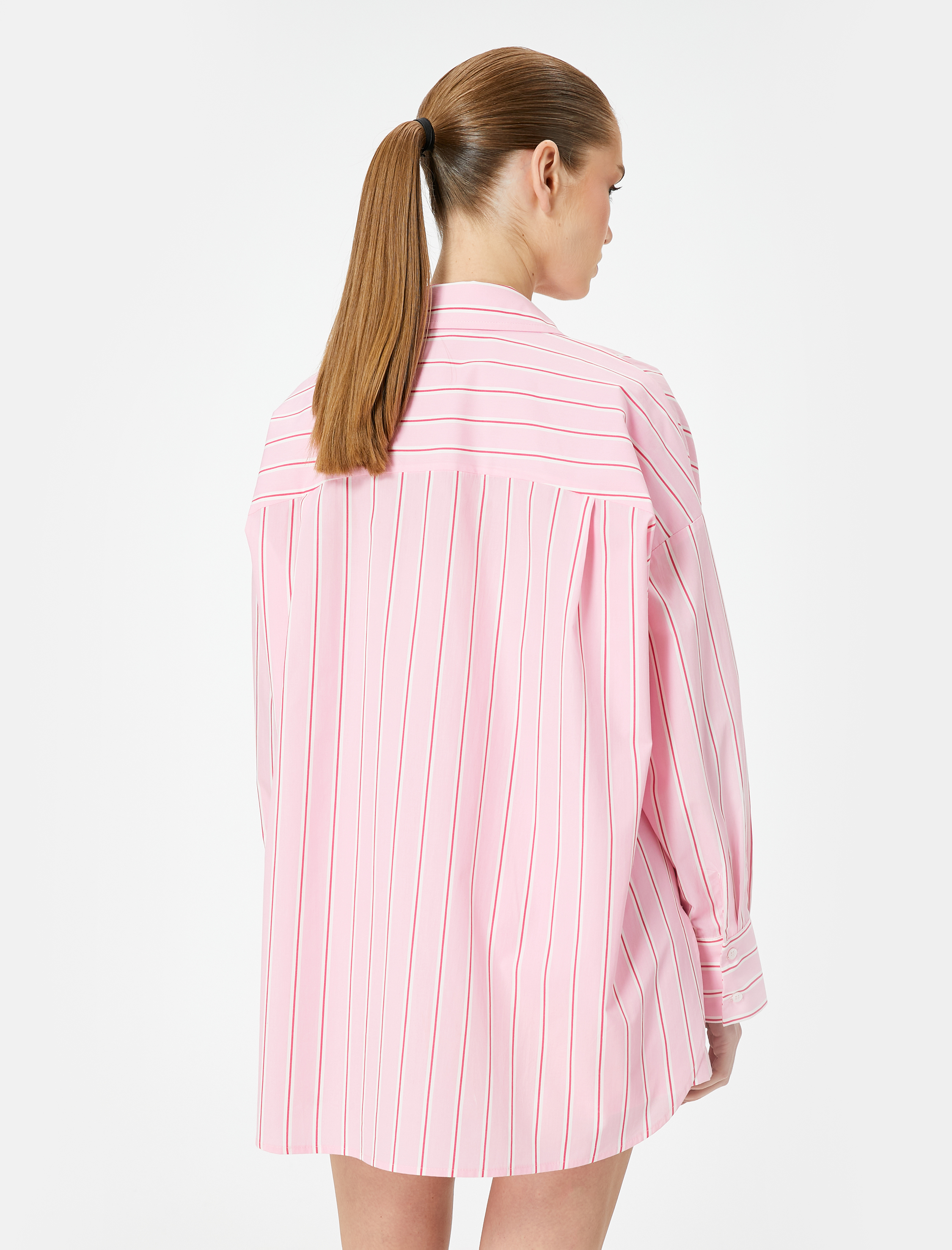   Koton X Sibil Çetinkaya - Oversize Tunik Gömlek Düğmeli Cep Detaylı Pamuklu