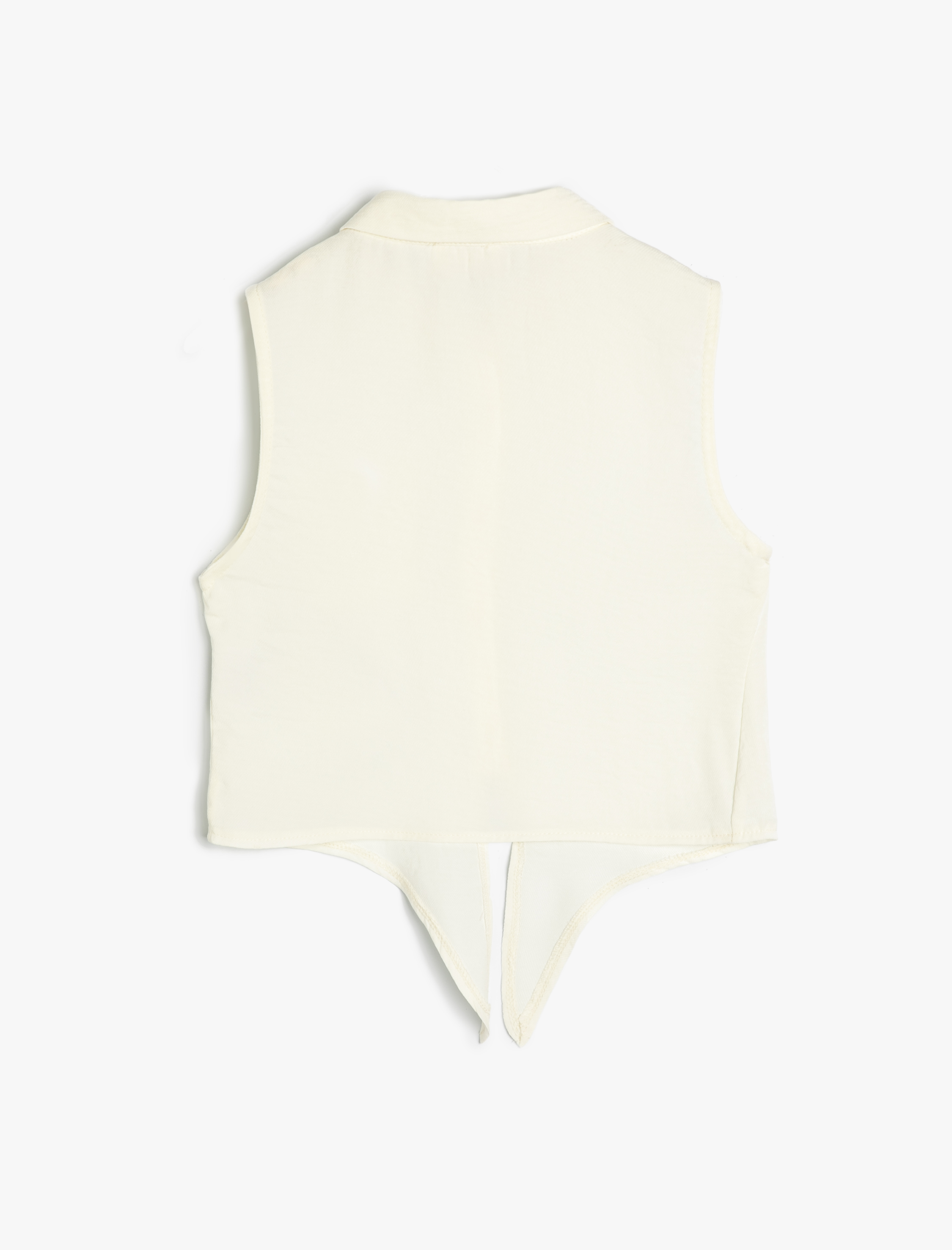  Kız Çocuk Crop Gömlek Kısa Kollu Önden Bağlamalı