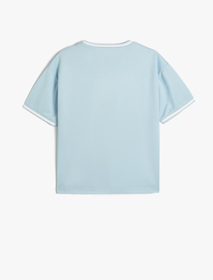 Erkek Çocuk Oversize Tişört  Argentina Baskılı Kısa Kollu Bisiklet Yaka