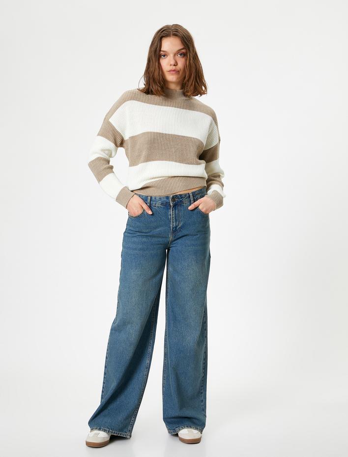  Triko Dik Yaka Uzun Kollu Kazak