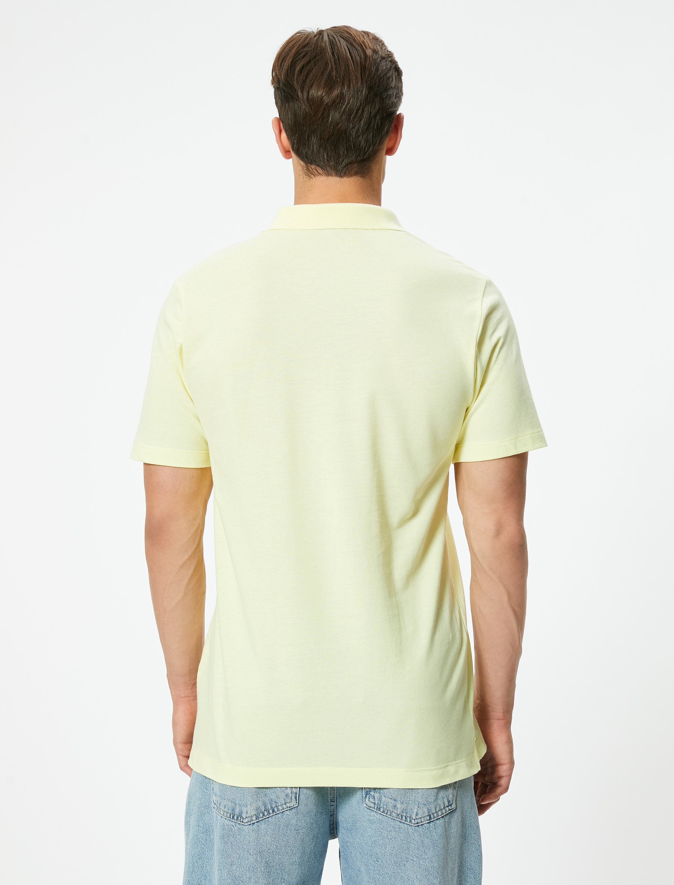   Slim Fit Tişört Polo Yaka Kısa Kollu Pamuklu