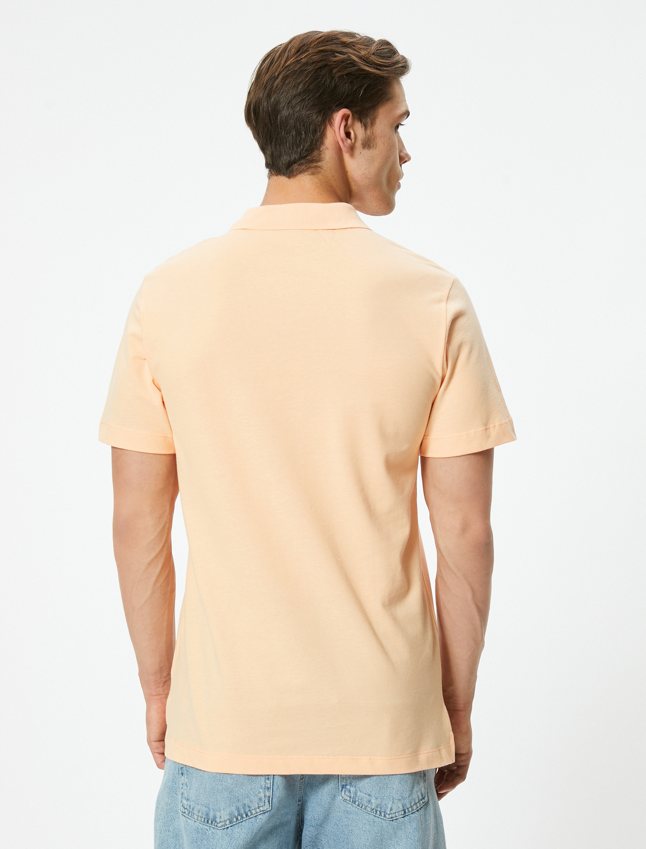   Slim Fit Tişört Polo Yaka Kısa Kollu Pamuklu