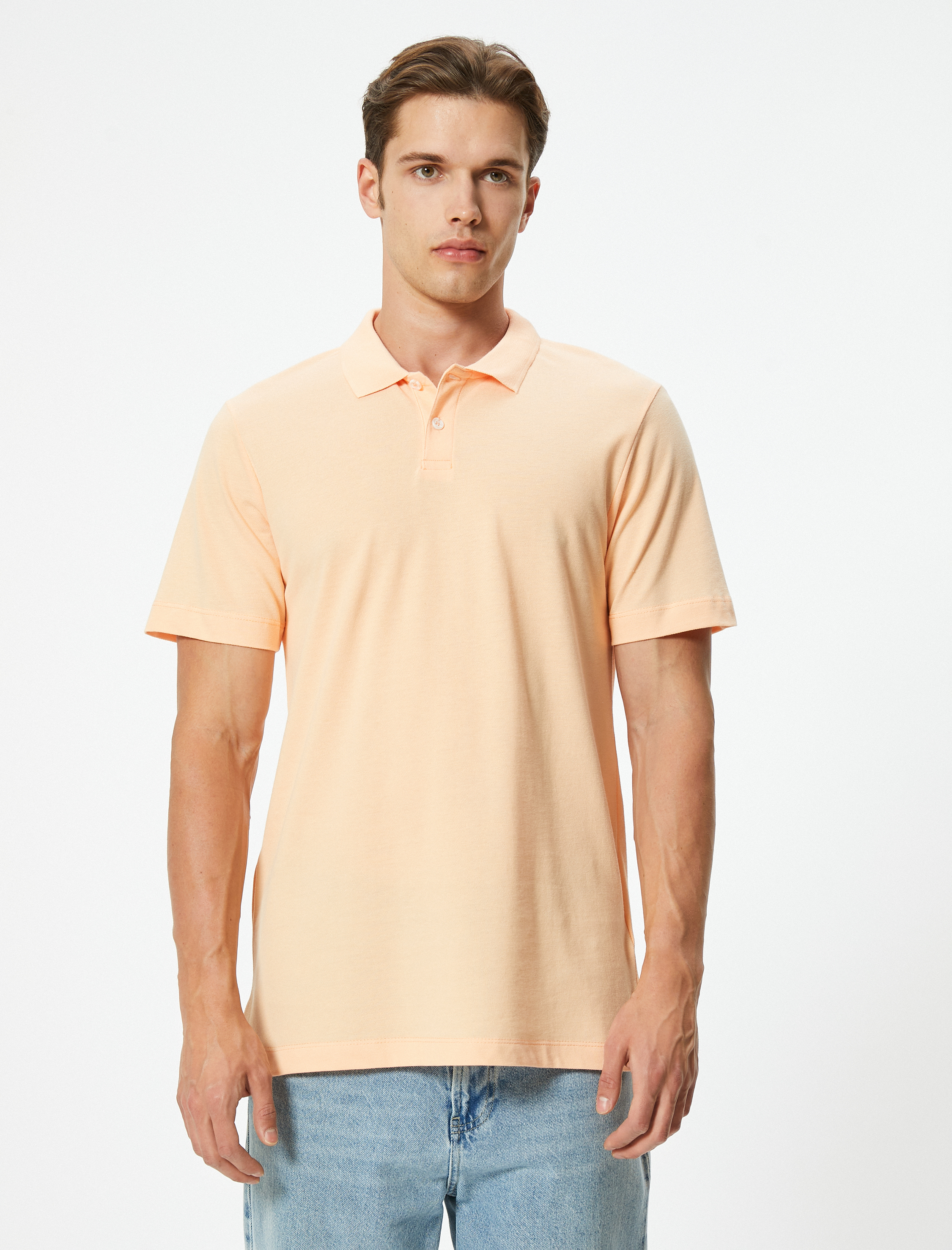   Slim Fit Tişört Polo Yaka Kısa Kollu Pamuklu