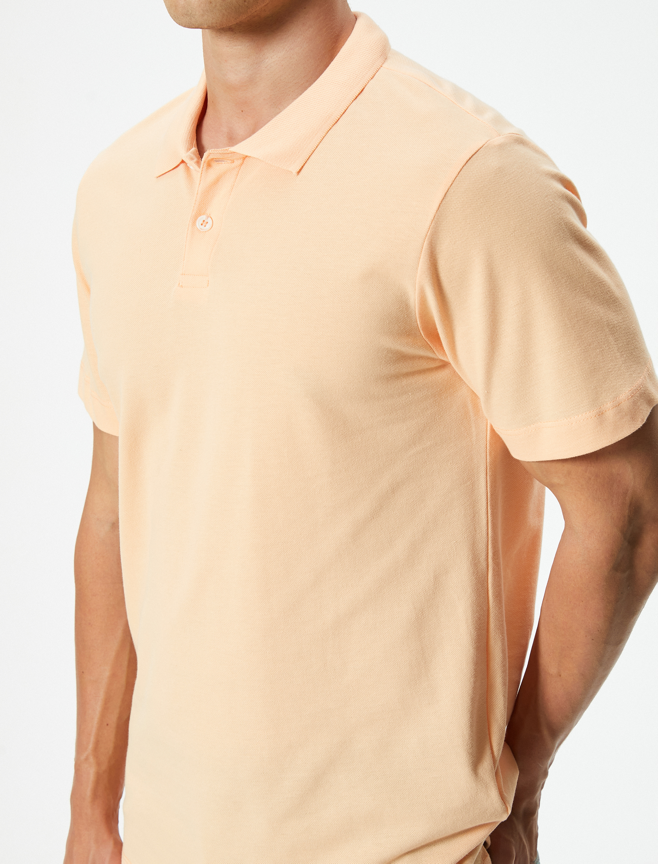   Slim Fit Tişört Polo Yaka Kısa Kollu Pamuklu