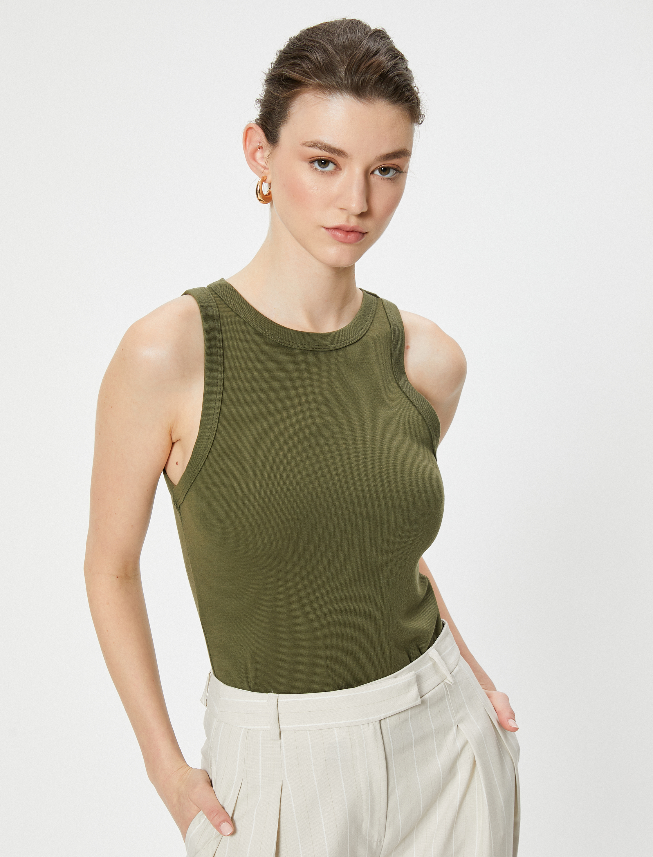   Basic Atlet Bisiklet Yaka Slim Fit