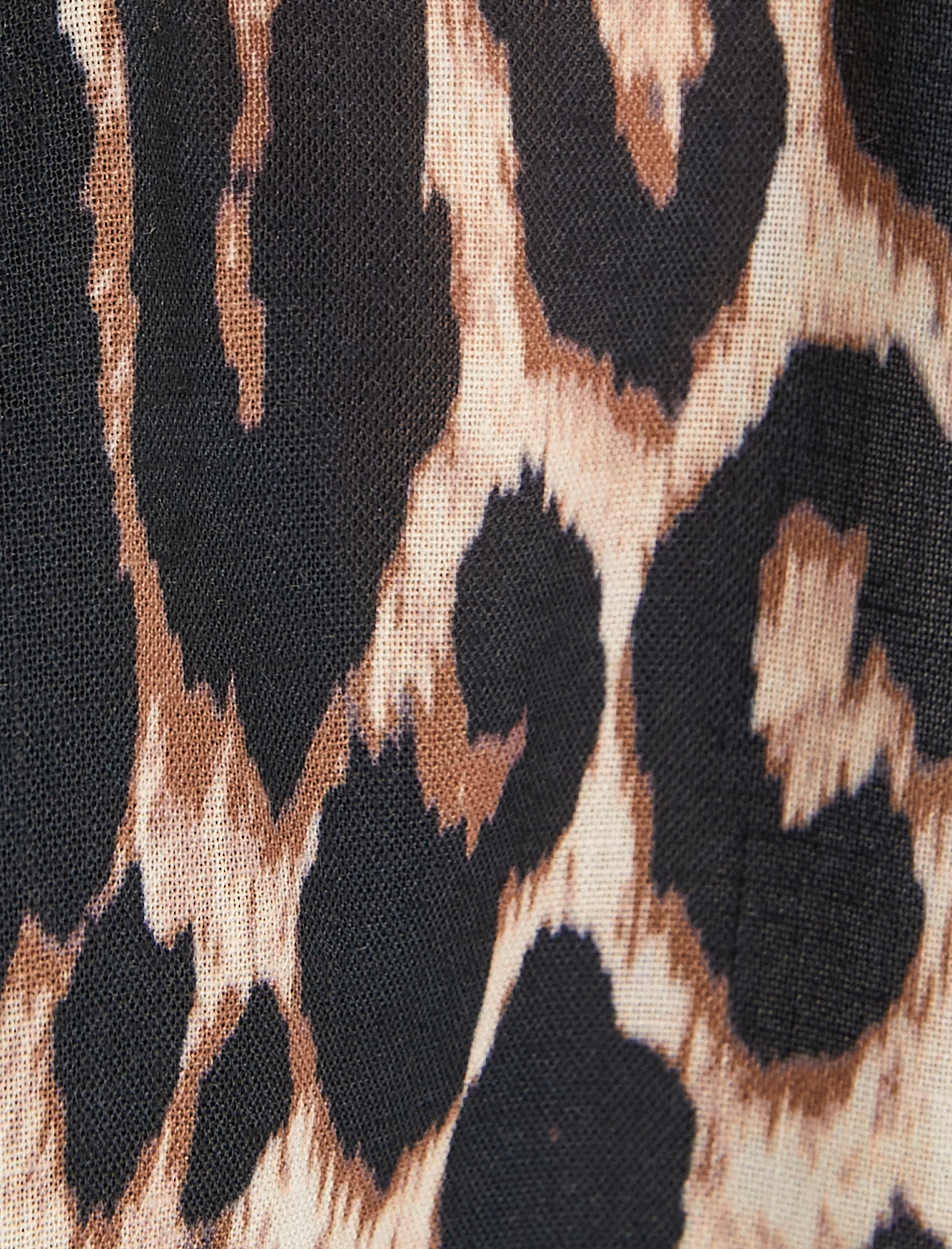 Leopar Desenli Kimono 3/4 Geniş Kol Kalça Boy Bol Kalıp