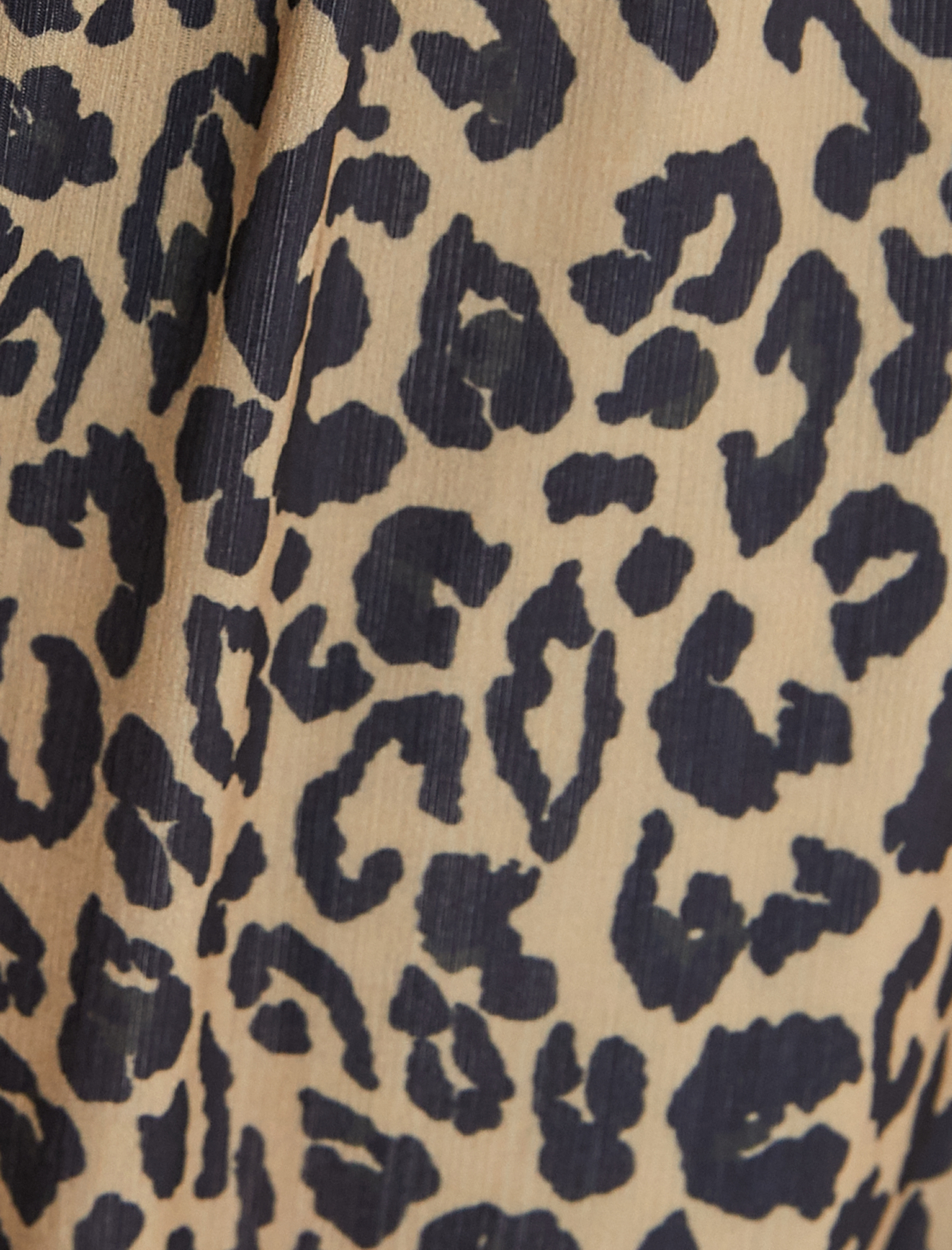   Leopar Desenli Pantolon Cepli Beli Bağlamalı