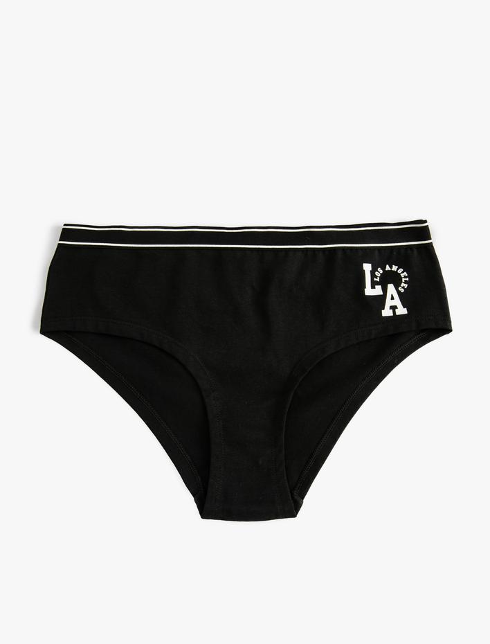  Hipster Yüksek Bel Külot Baskılı Pamuklu