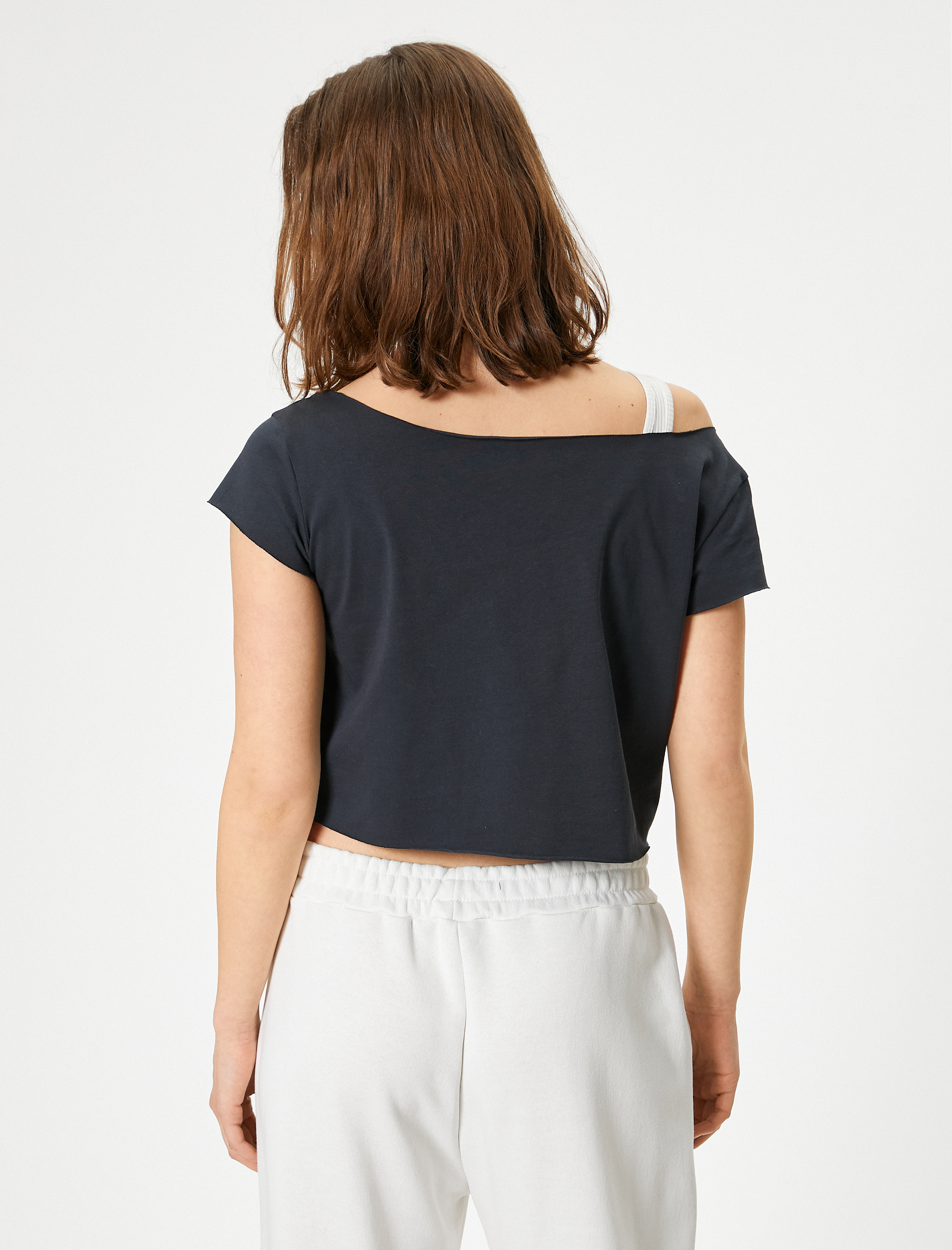   Slogan Baskılı Tişört Bisiklet Yaka Kısa Kollu Pamuklu