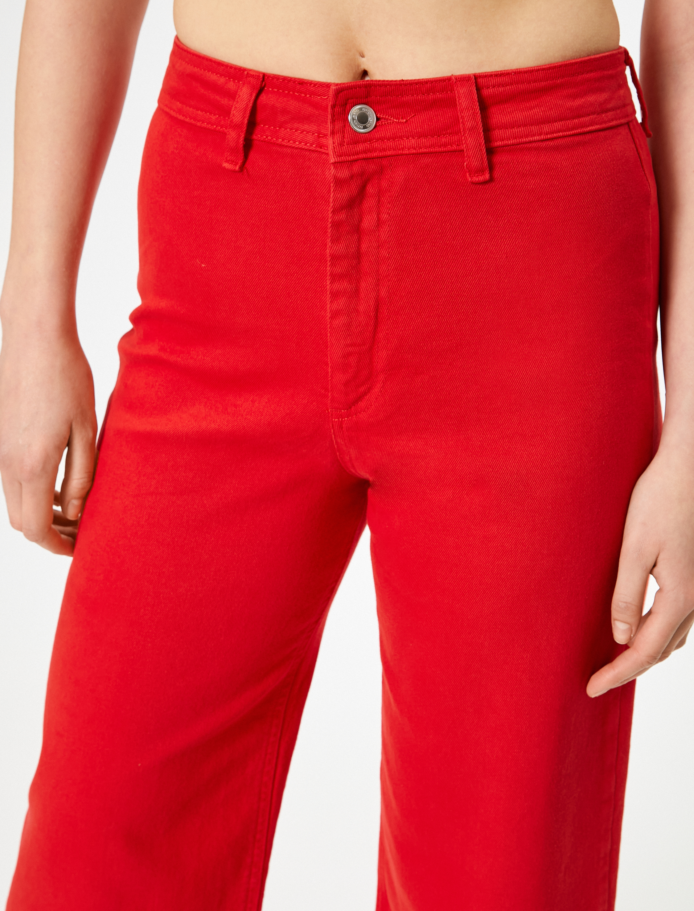   Geniş Kısa Paça Kot Pantolon Yüksek Bel - Sandra Jeans