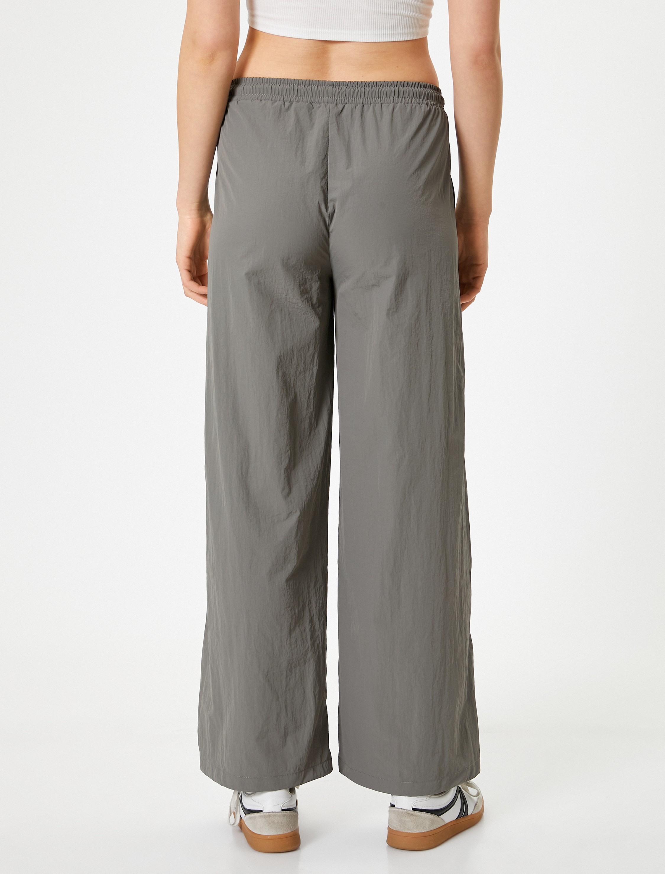   Paraşüt Pantolon Bol Paça Cepli Beli Bağlamalı