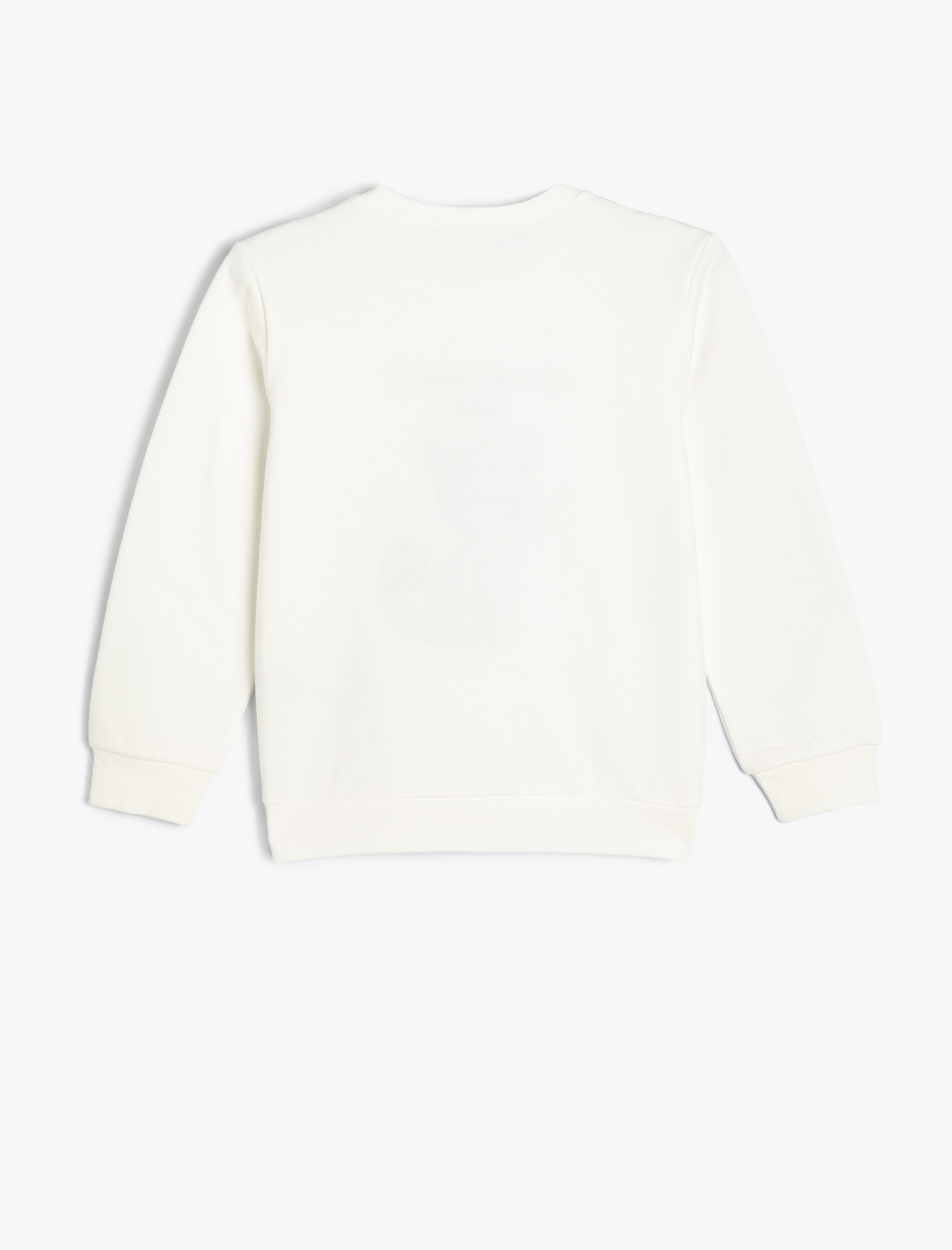  Kız Çocuk Sweatshirt Unicorn Baskılı Bisiklet Yaka Uzun Kollu Pamuklu Şardonlu