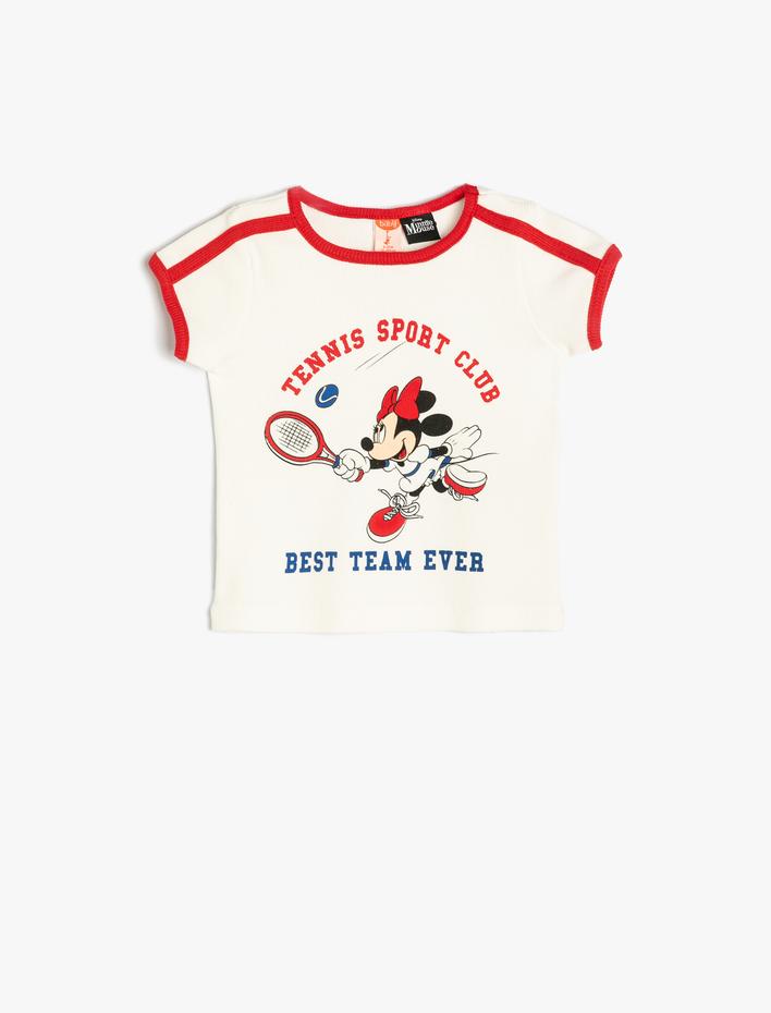 Kız Bebek Minnie Mouse Tişört Lisanslı Pamuklu