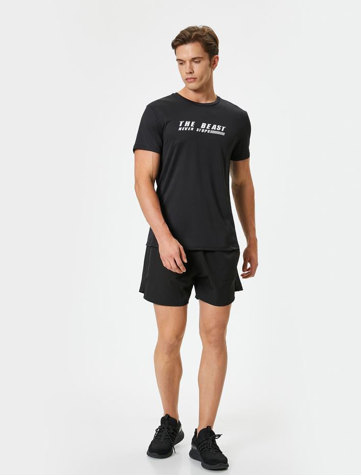  Kısa Spor Şort Beli Bağcıklı Cepli