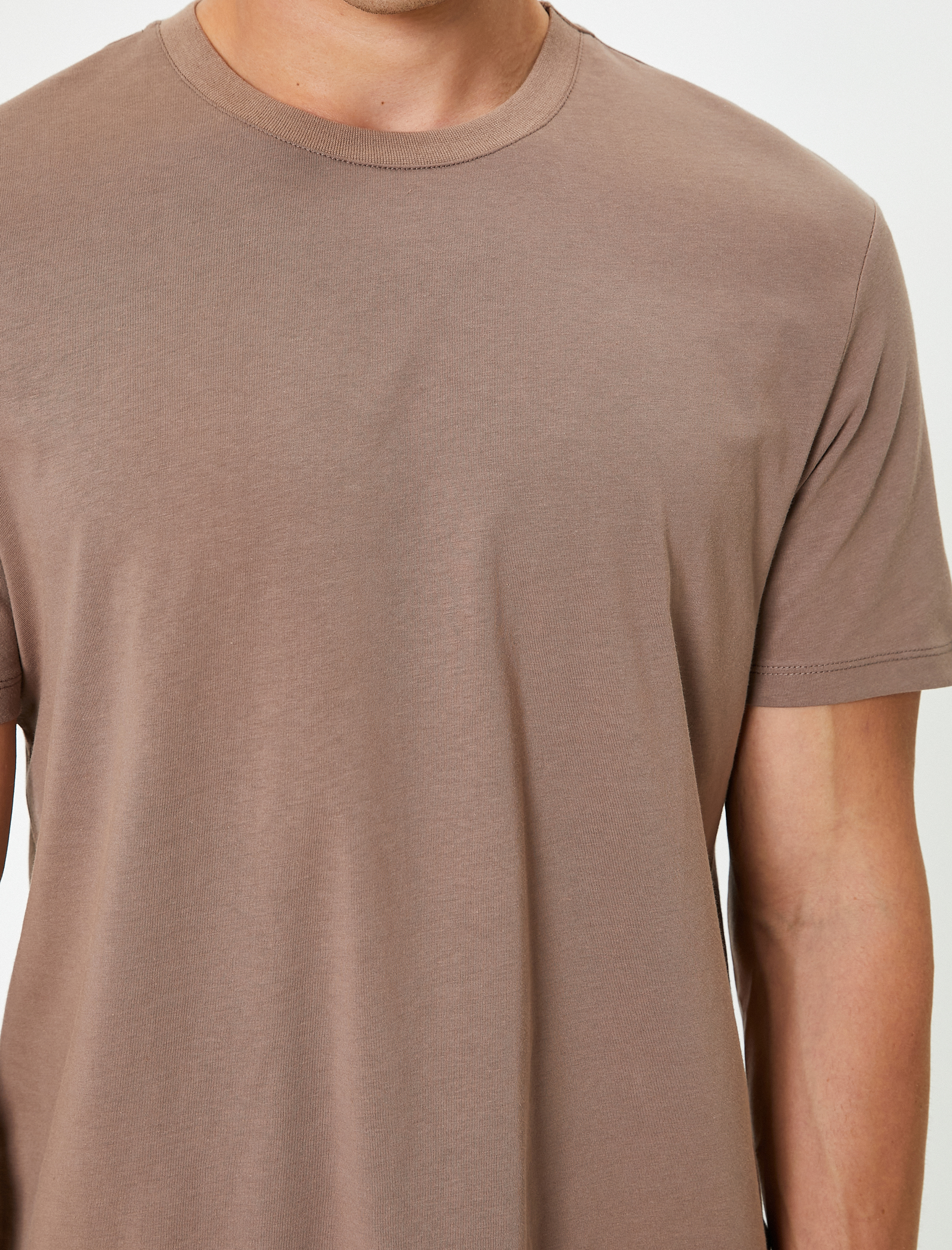   Basic Tişört Kısa Kollu Bisiklet Yaka Regular Fit Pamuklu