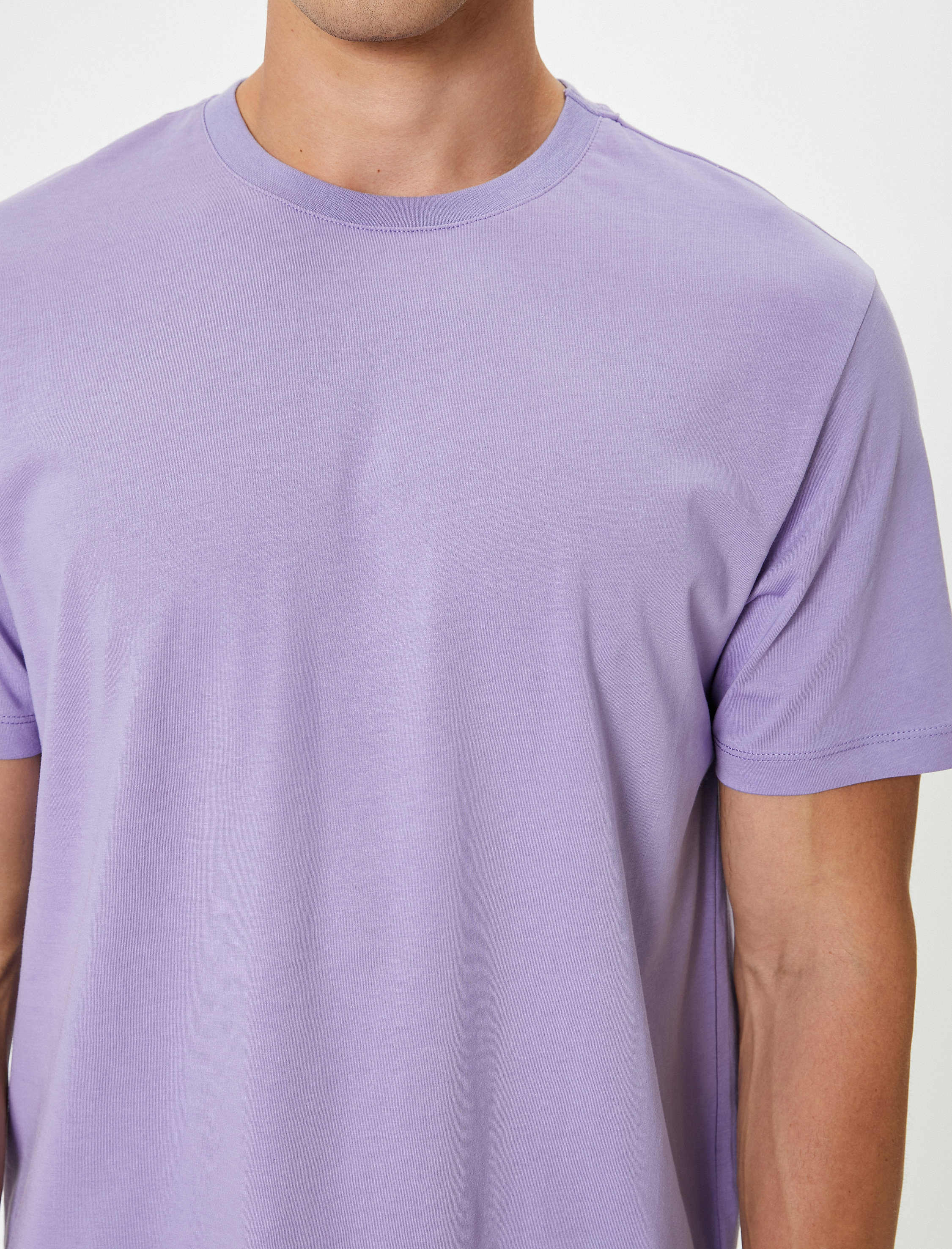   Basic Tişört Kısa Kollu Bisiklet Yaka Regular Fit Pamuklu