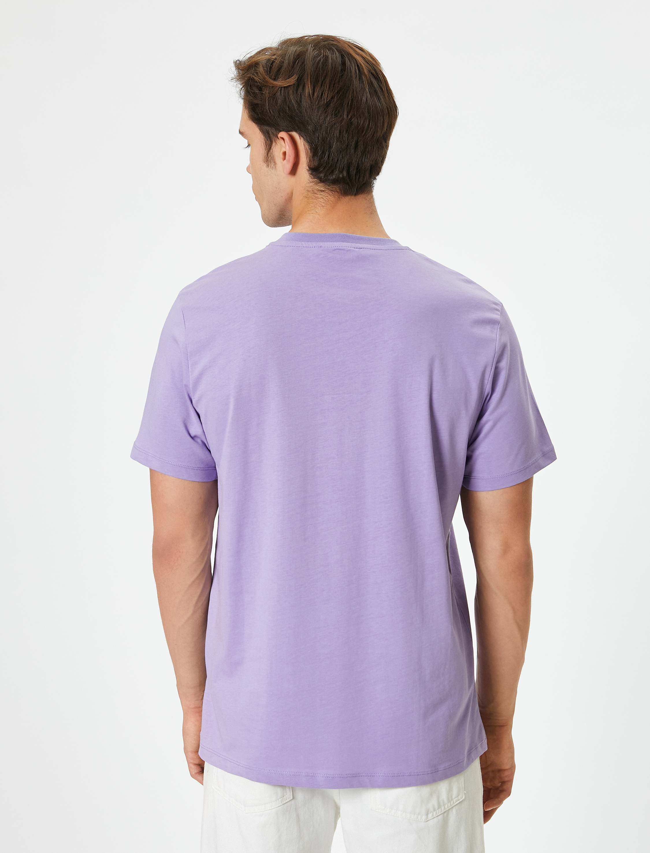   Basic Tişört Kısa Kollu Bisiklet Yaka Regular Fit Pamuklu