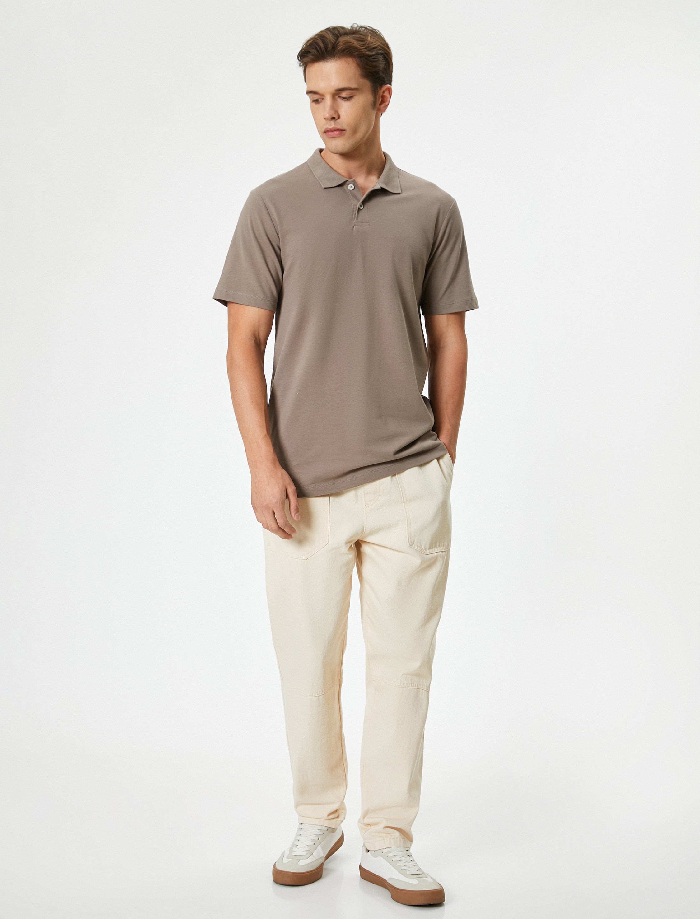   Slim Fit Tişört Polo Yaka Kısa Kollu Pamuklu