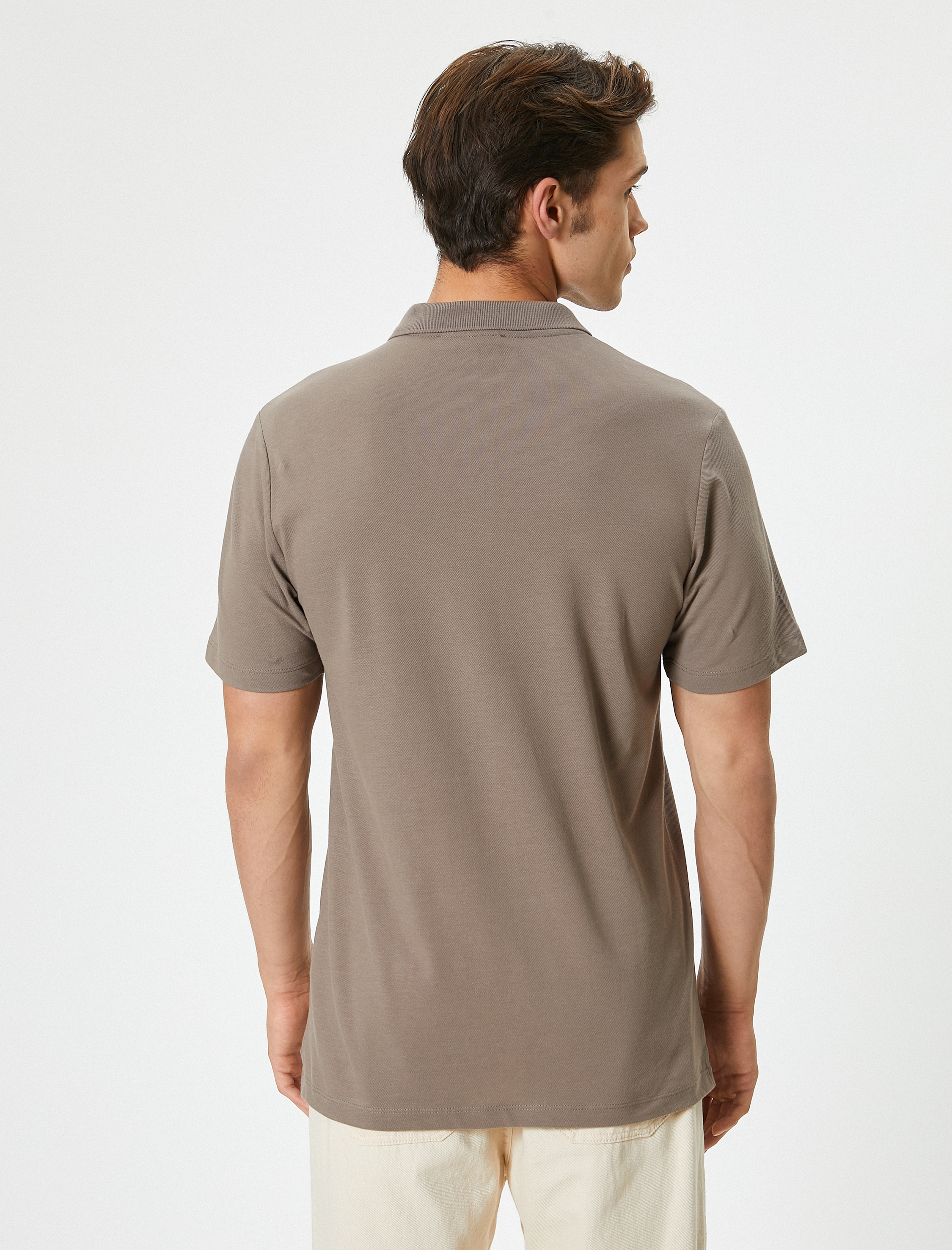   Slim Fit Tişört Polo Yaka Kısa Kollu Pamuklu