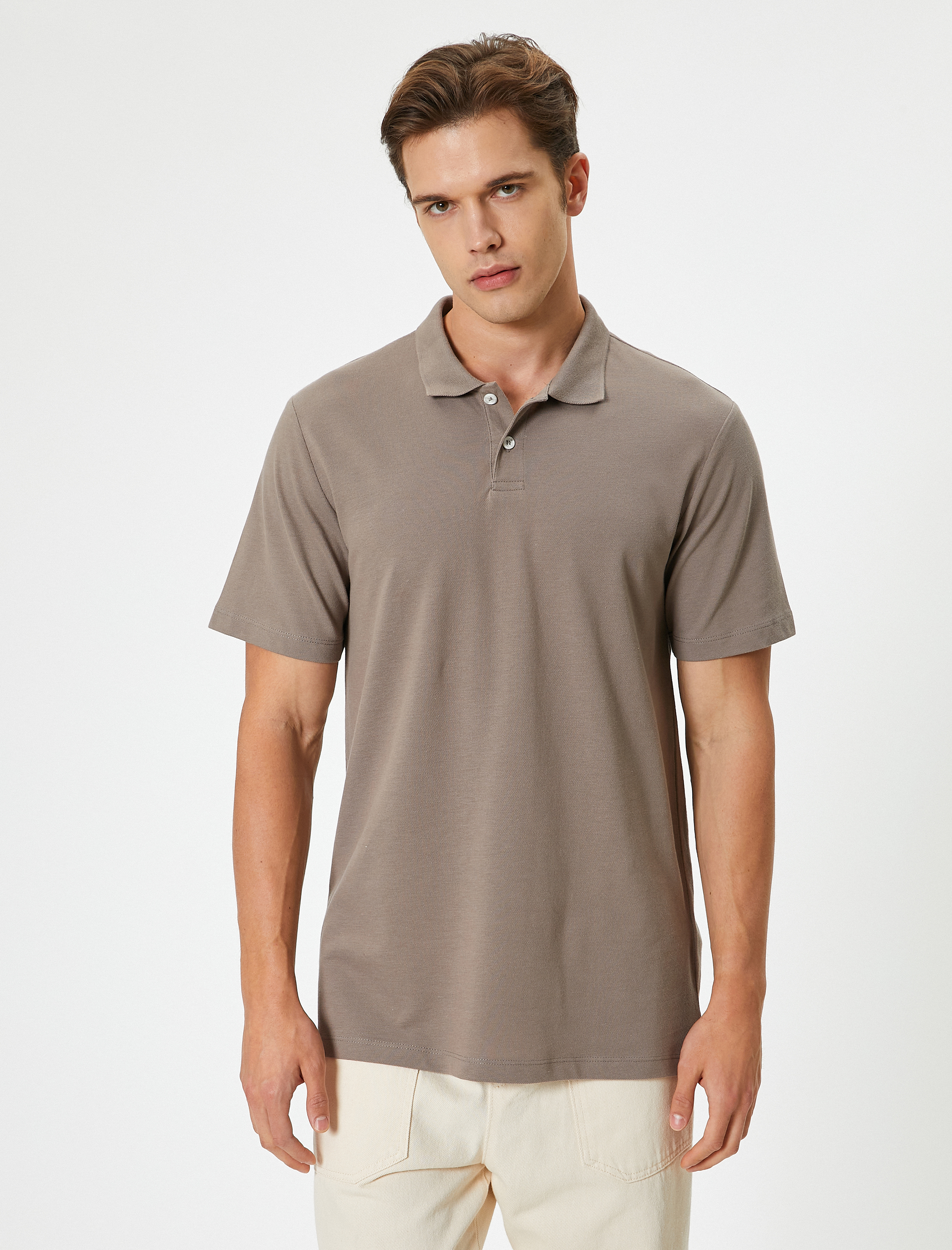   Slim Fit Tişört Polo Yaka Kısa Kollu Pamuklu