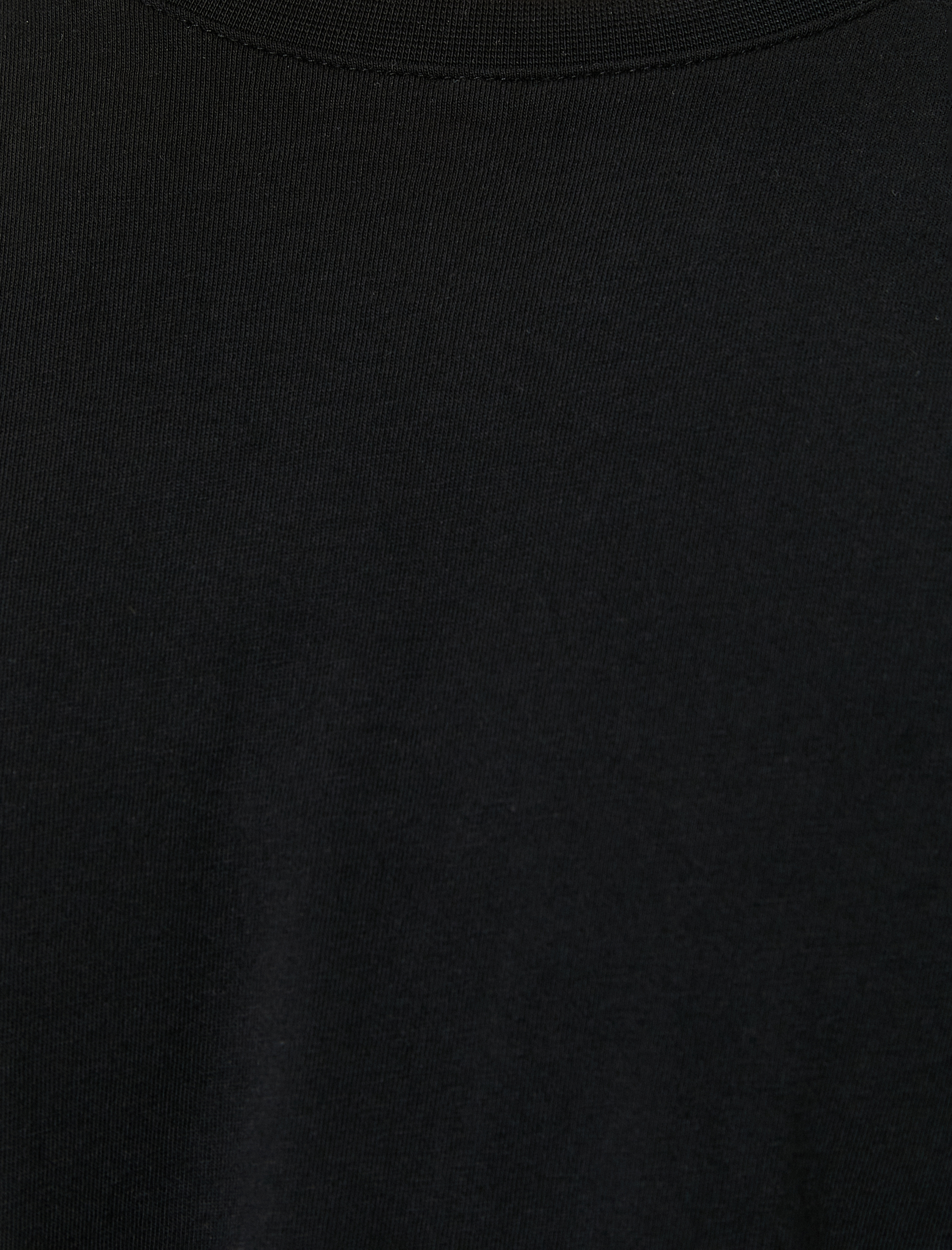   Bisiklet Yaka Kısa Kollu Renk Kontrast Detaylı Pamuklu Basic Tişört