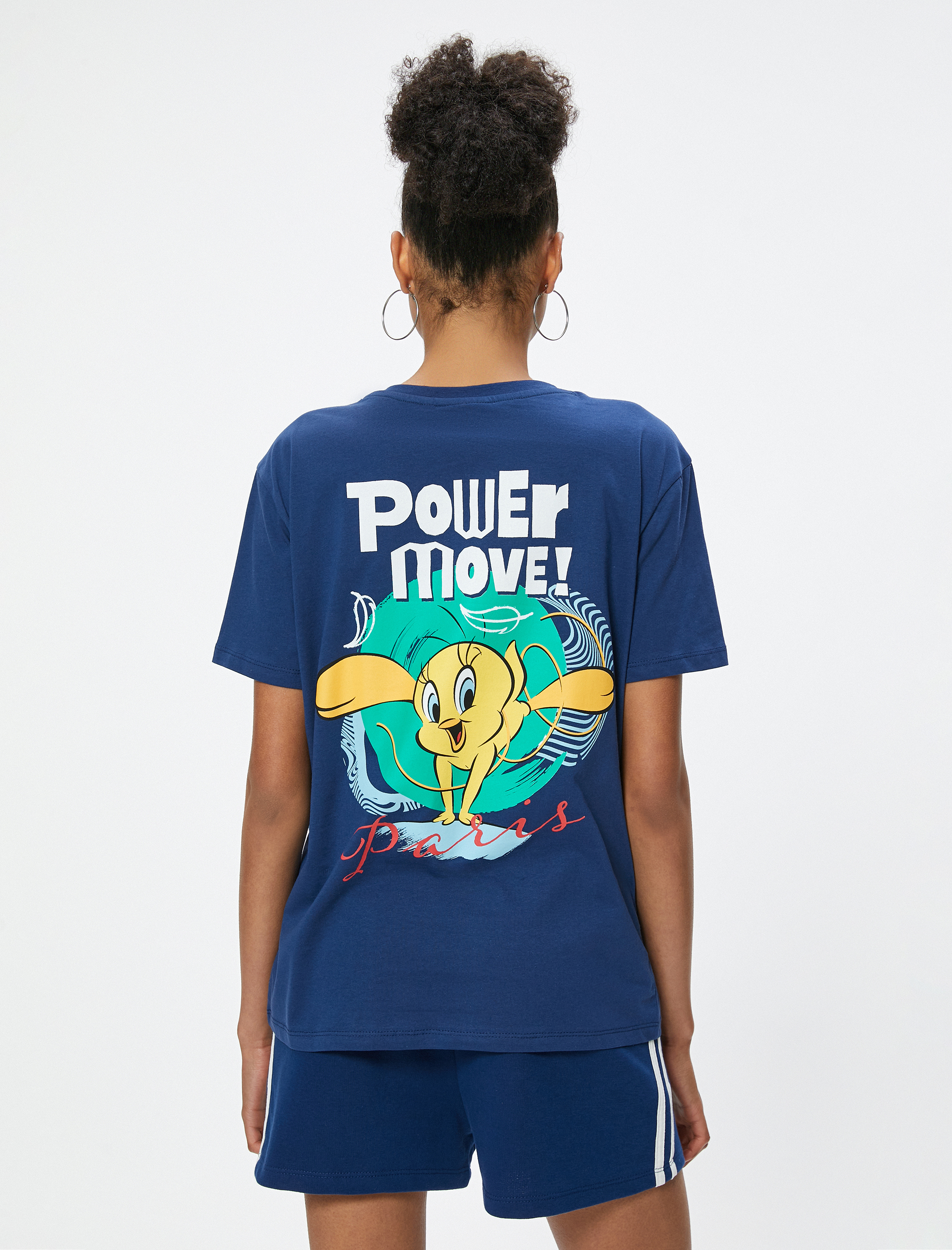   Tweety Oversize Tişört Lisanslı Baskılı Kısa Kolu